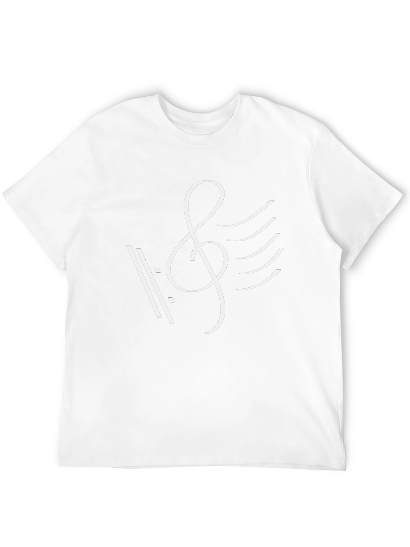 Musical Note Graphic Tee - Black Cotton T-Shirt