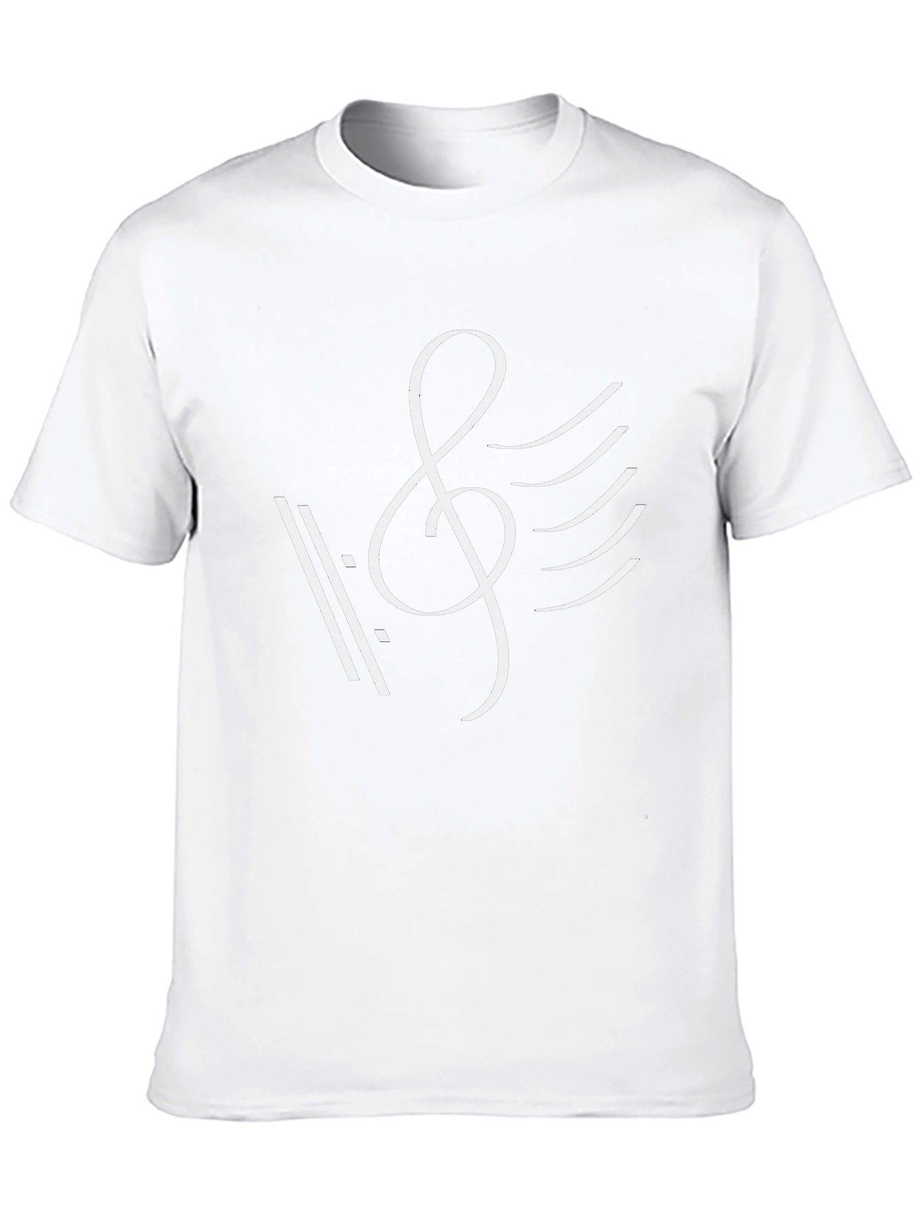 Musical Note Graphic Tee - Black Cotton T-Shirt