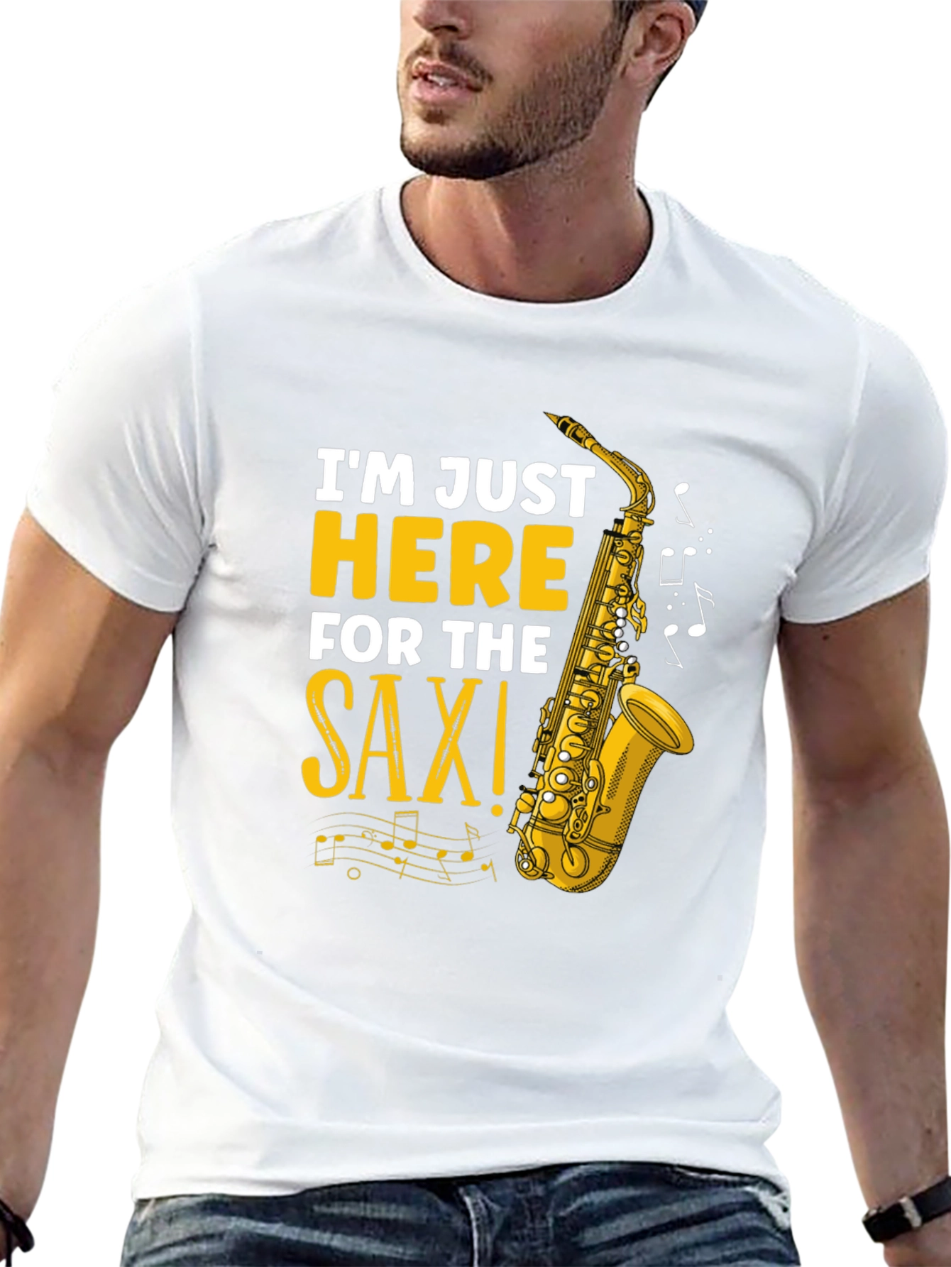 Saxophone Graphic T-Shirt - Music Lover Tee