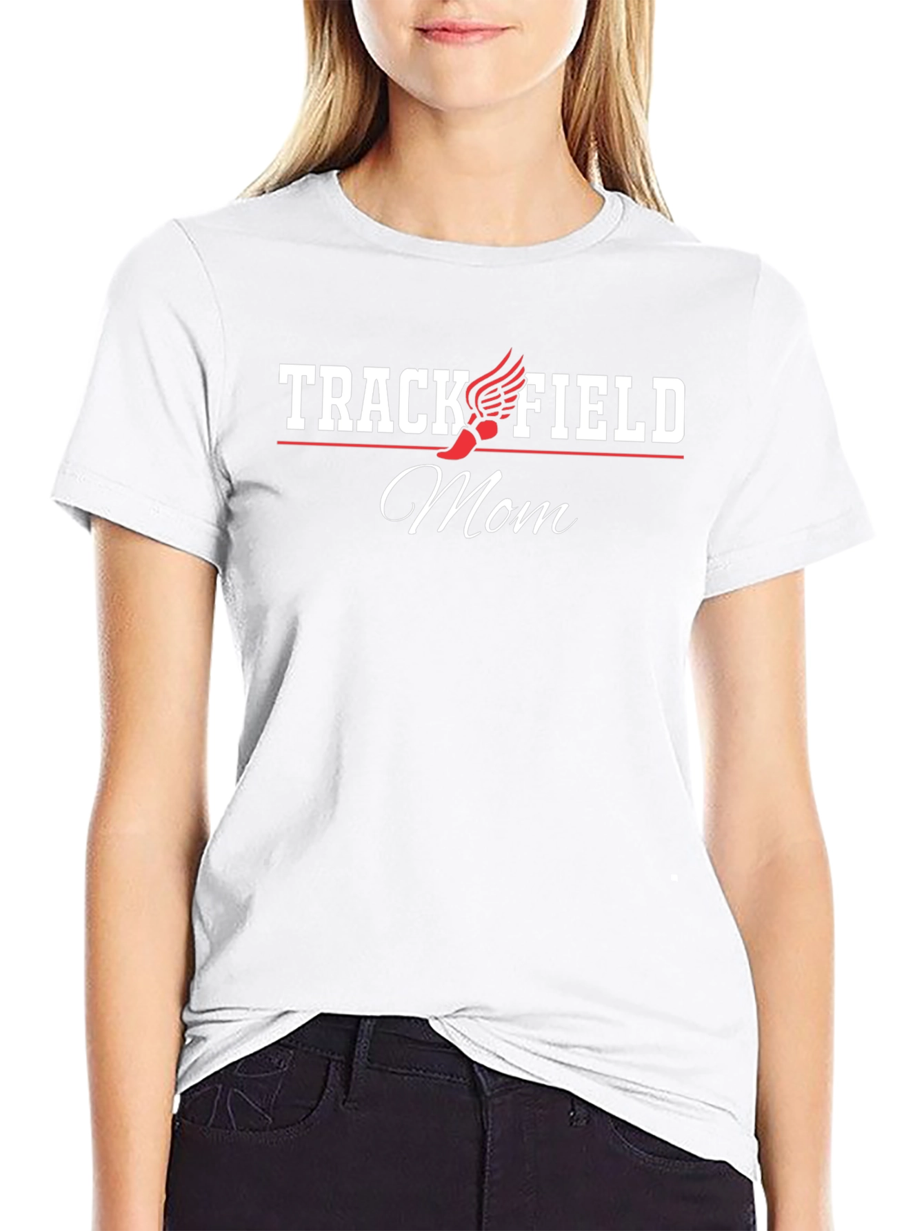 Track & Field Mom Black T-Shirt