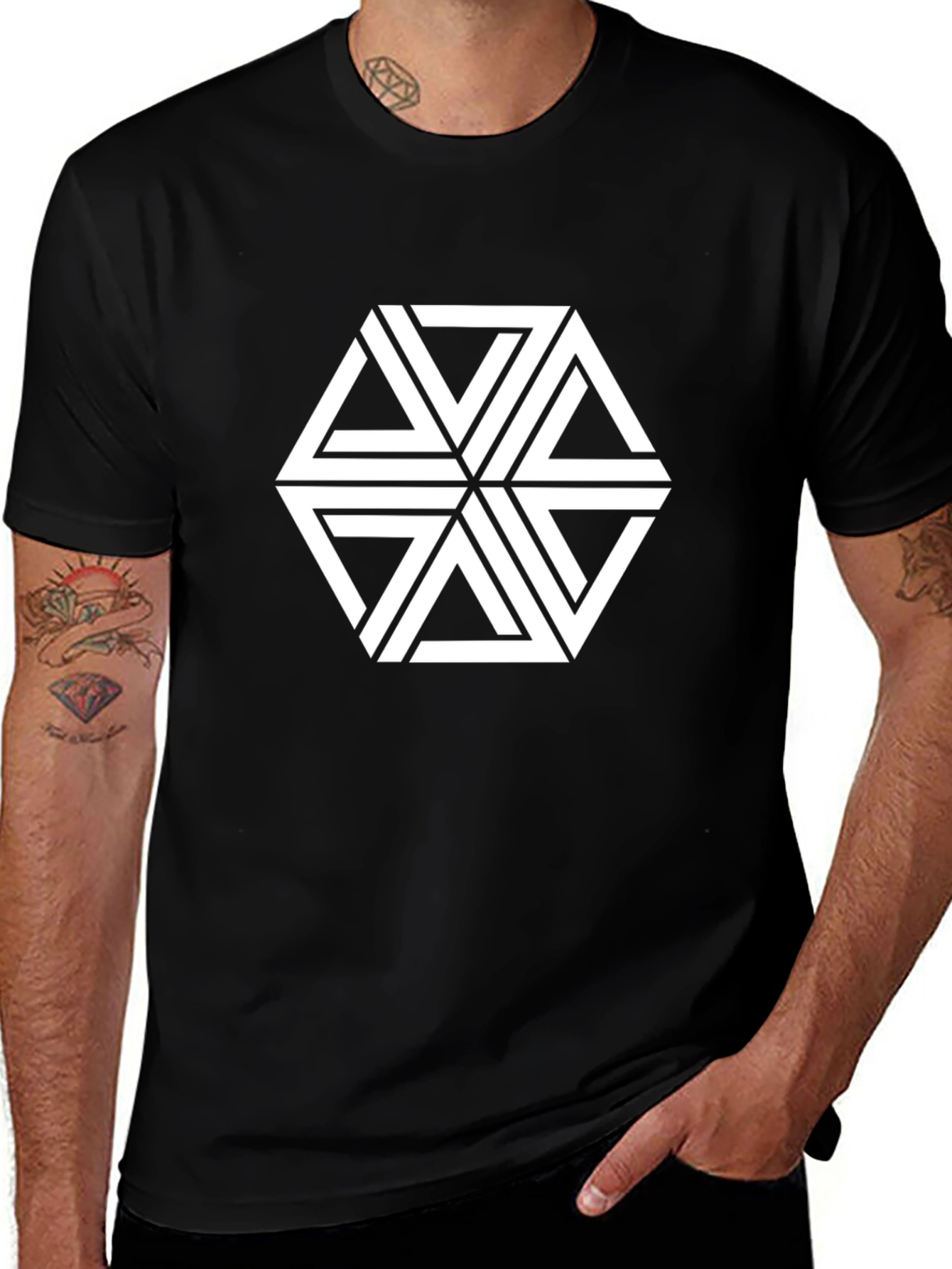 Geometric Illusion Graphic Tee