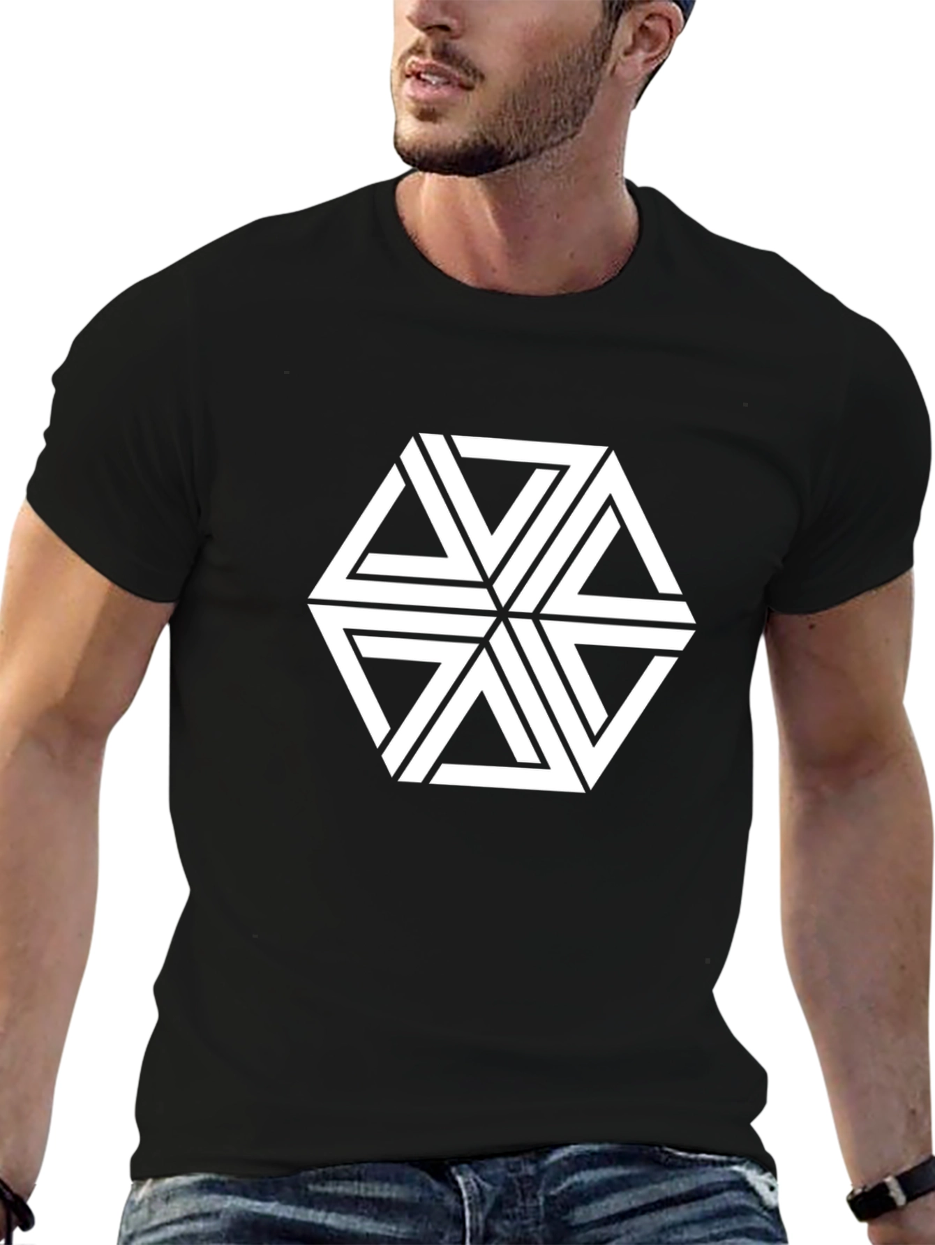 Geometric Illusion Graphic Tee