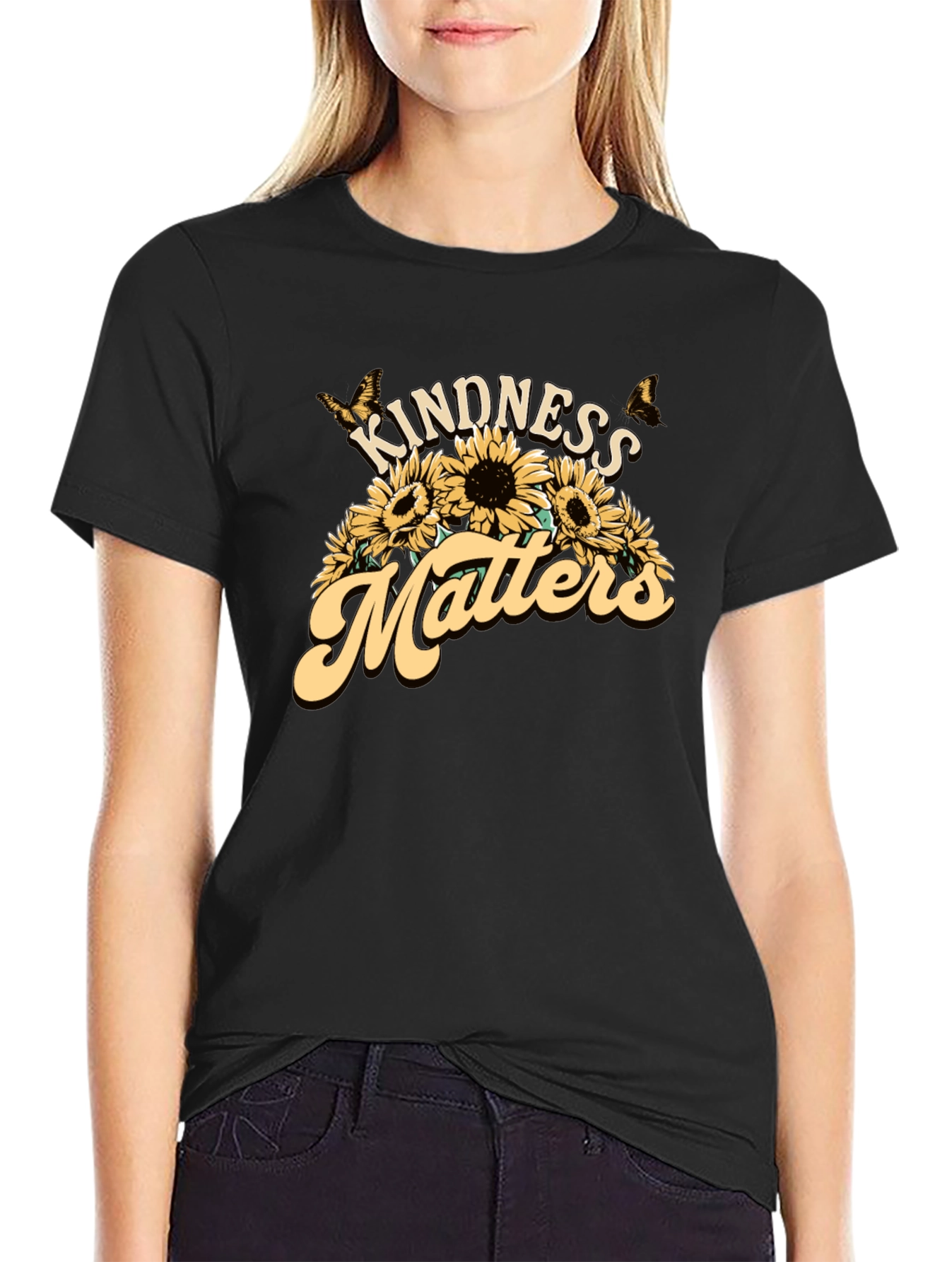 Kindness Matters Sunflower Graphic Tee