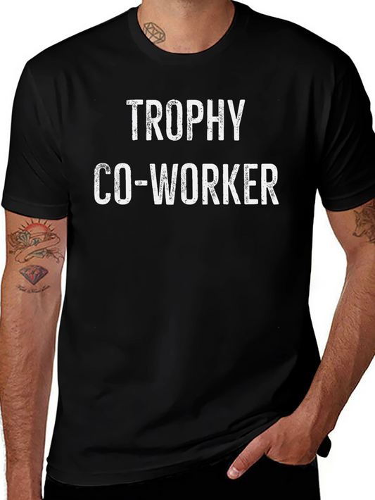 Trophy Co-Worker Black Cotton Graphic T-Shirt