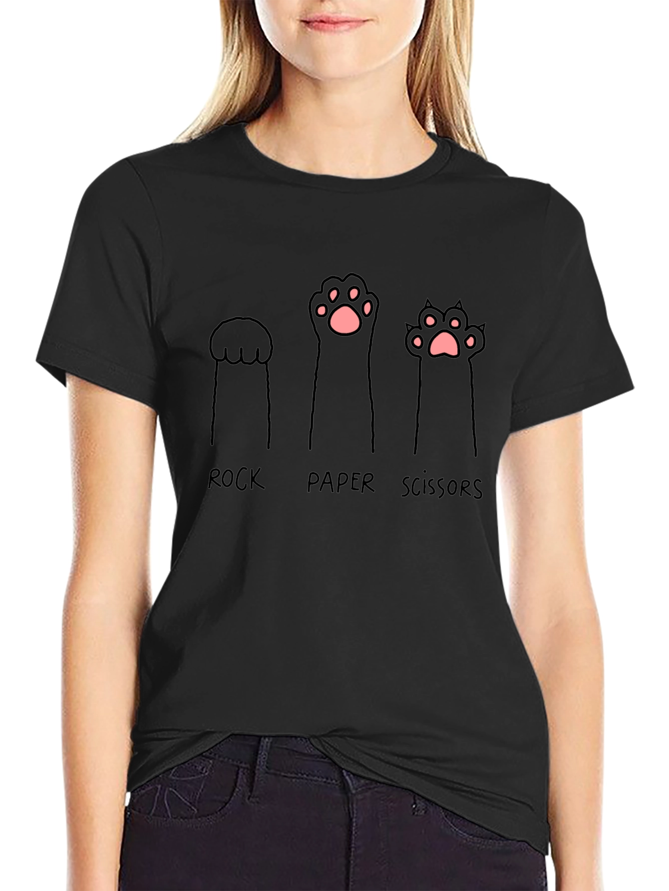 Rock Paper Scissors Cat Paw T-Shirt