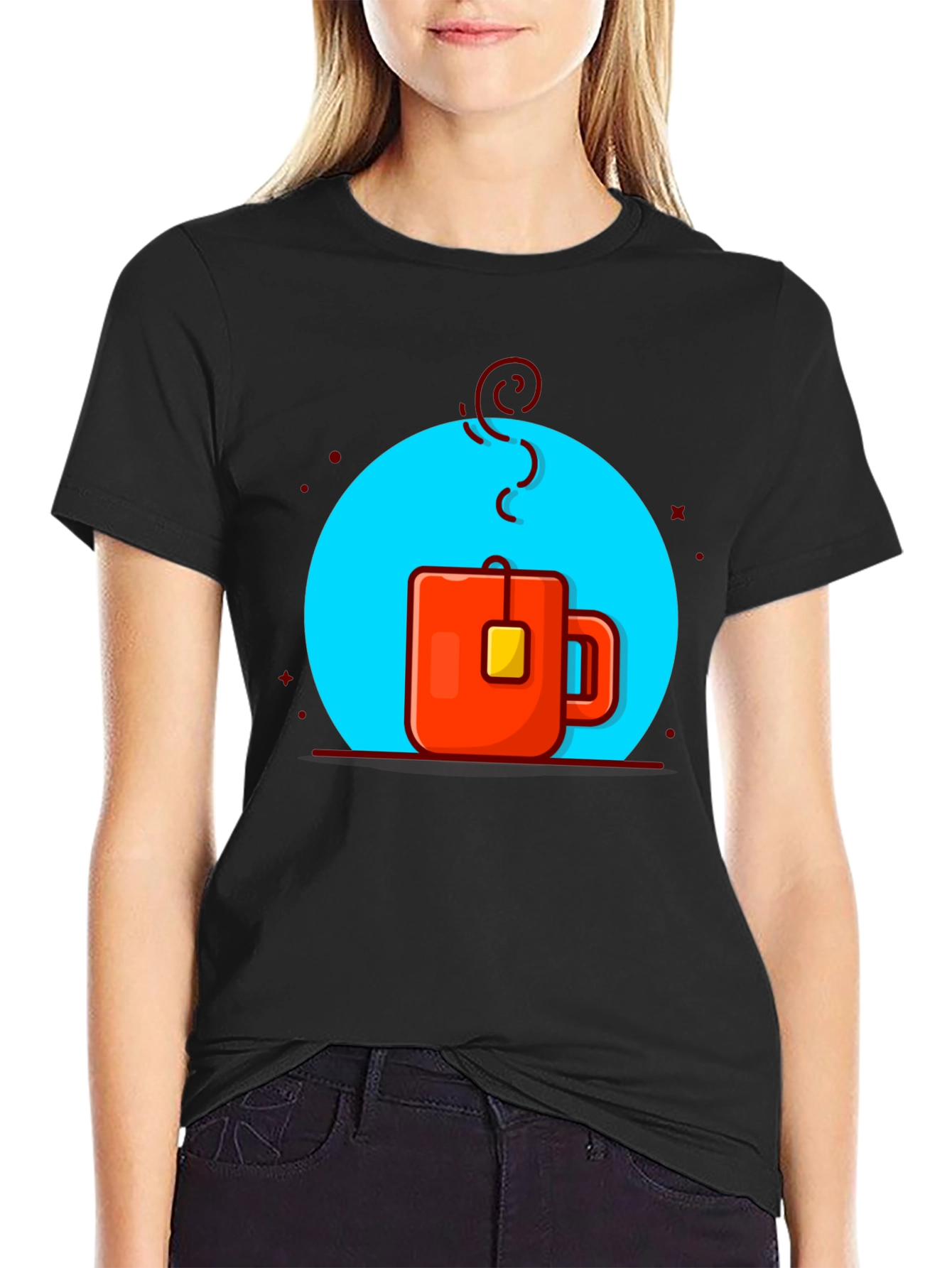 Trendy Tea Cup Graphic T-Shirt