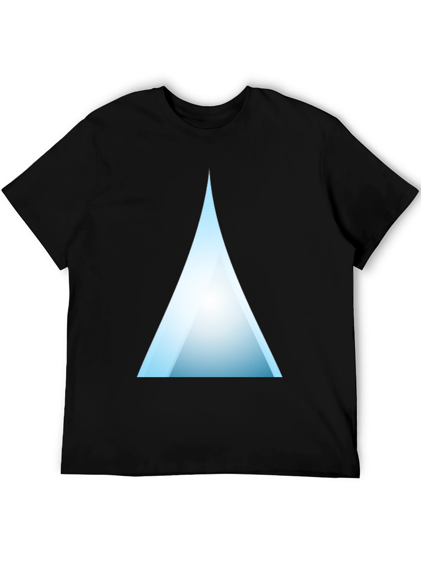 Modern Triangle Graphic T-Shirt - Black
