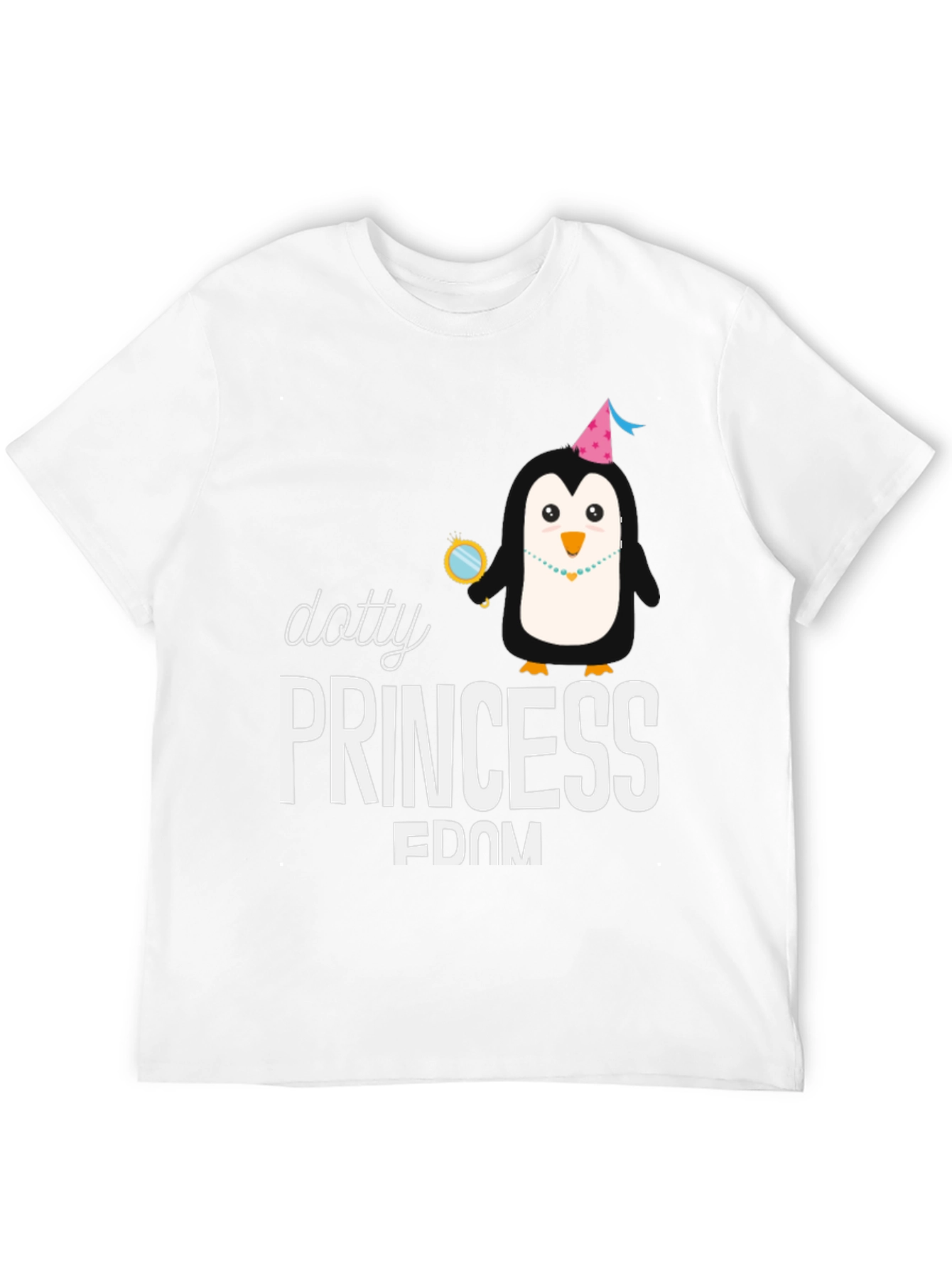 Dotty Princess Penguin T-Shirt - Black