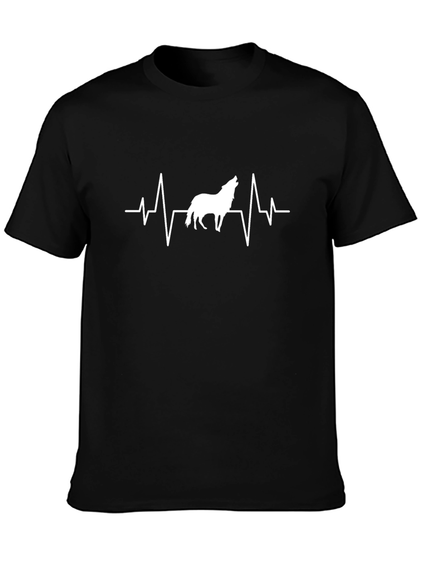 Wolf Heartbeat T-Shirt - Black