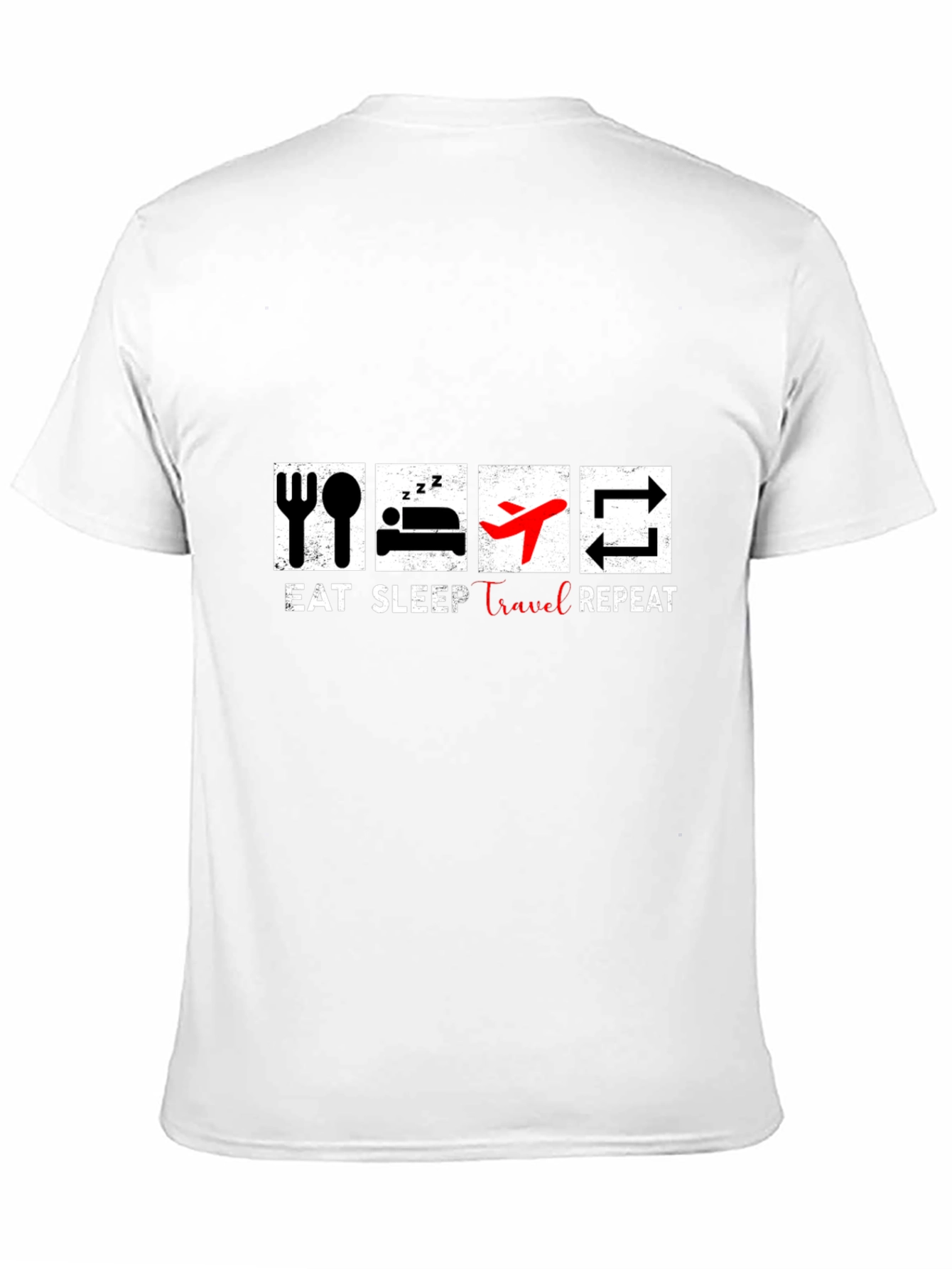 Eat Sleep Travel Repeat Graphic T-Shirt