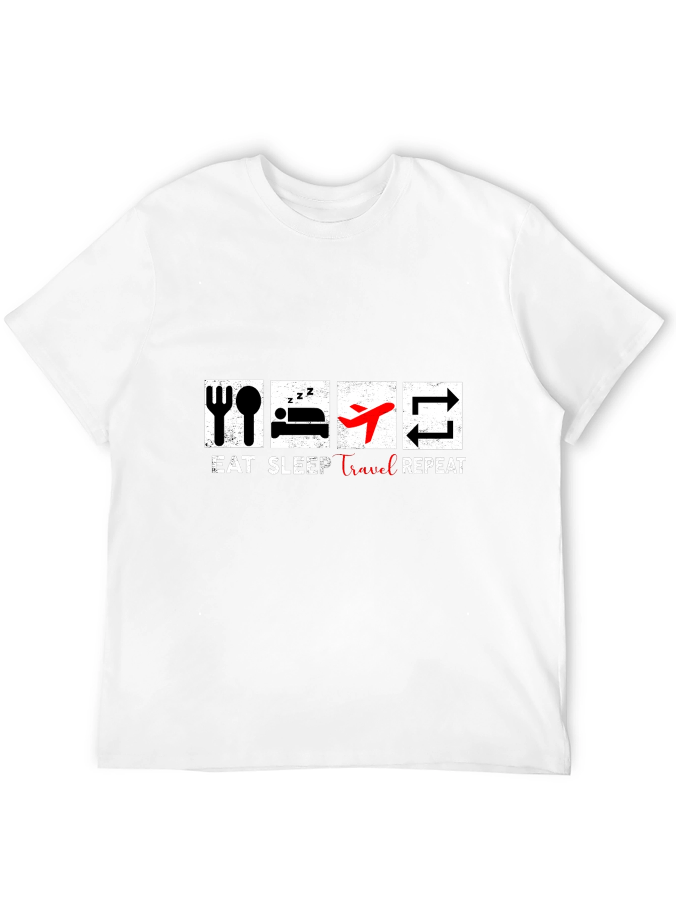 Eat Sleep Travel Repeat Graphic T-Shirt
