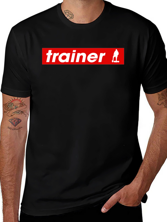 Trainer Graphic Tee - Black Cotton T-Shirt