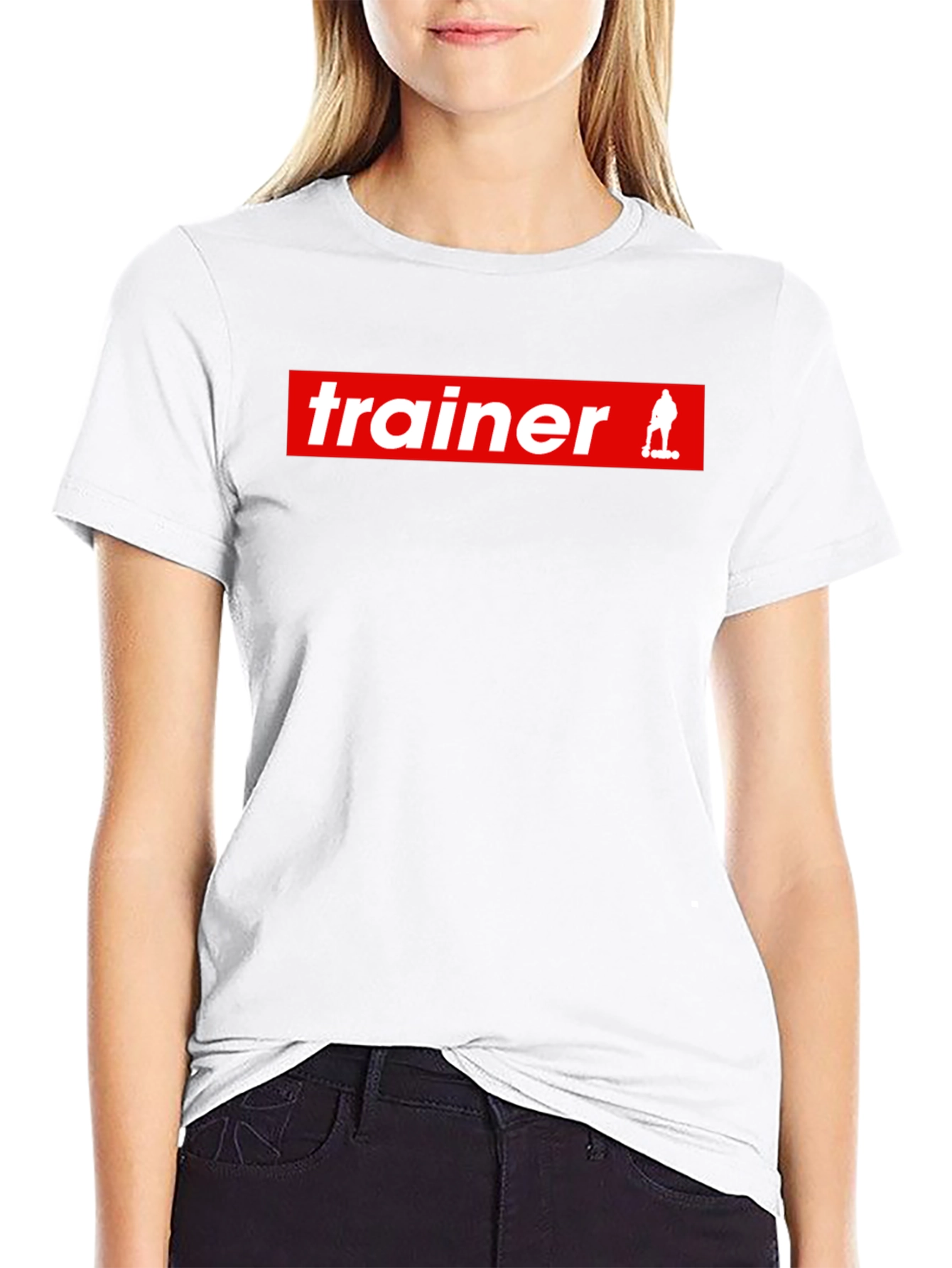 Trainer Graphic Tee - Black Cotton T-Shirt