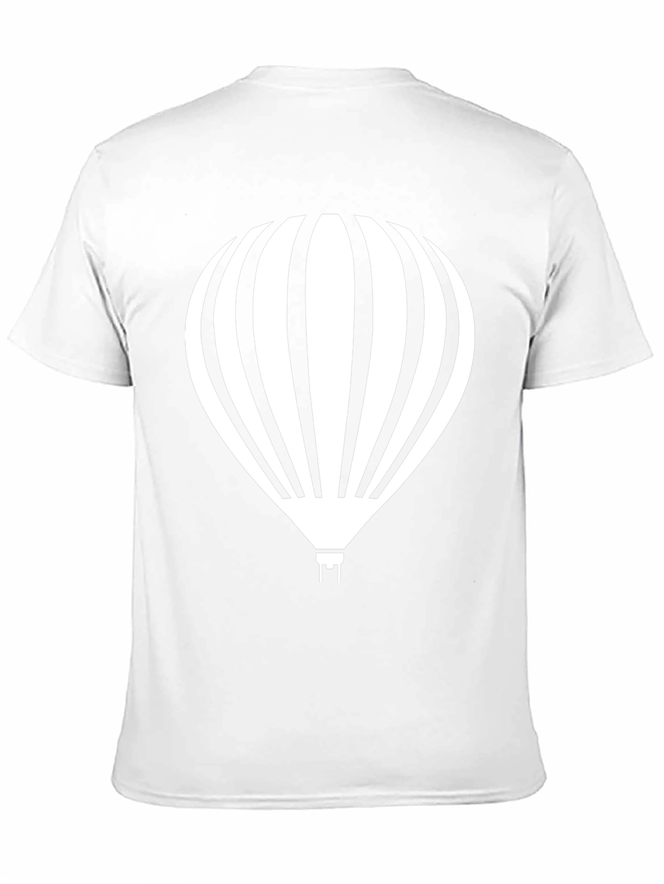 Hot Air Balloon Graphic Tee - Black Cotton Shirt
