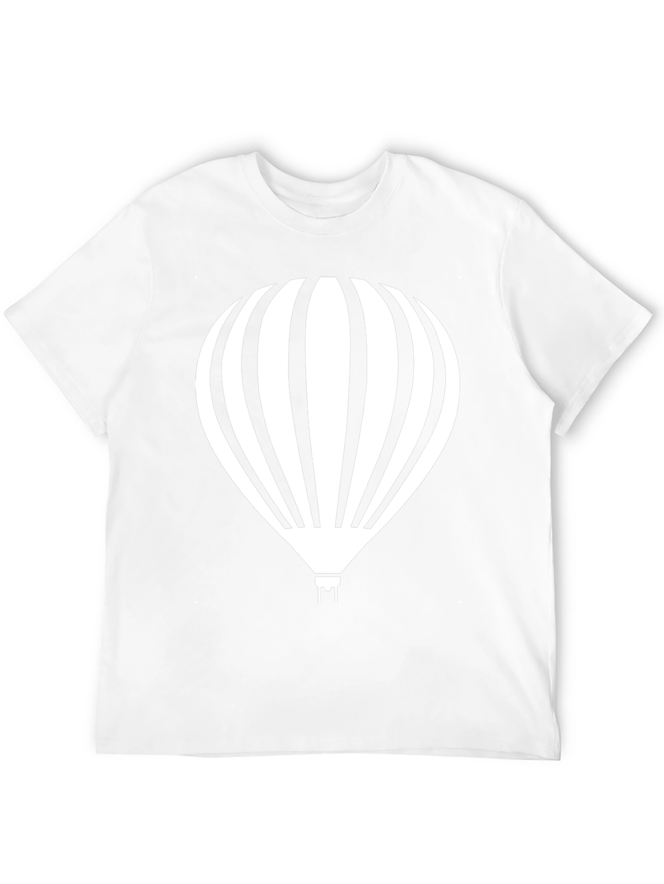 Hot Air Balloon Graphic Tee - Black Cotton Shirt