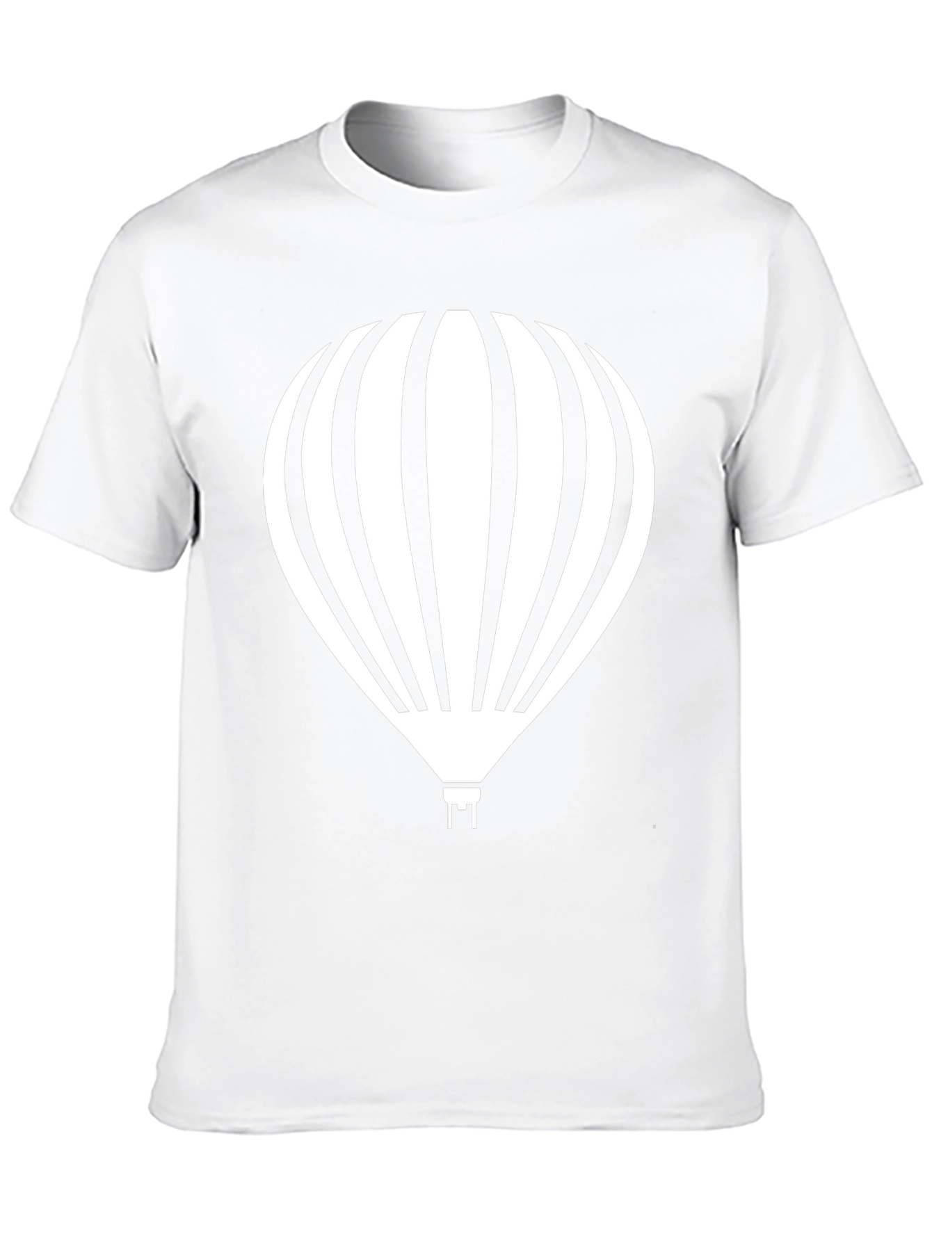Hot Air Balloon Graphic Tee - Black Cotton Shirt