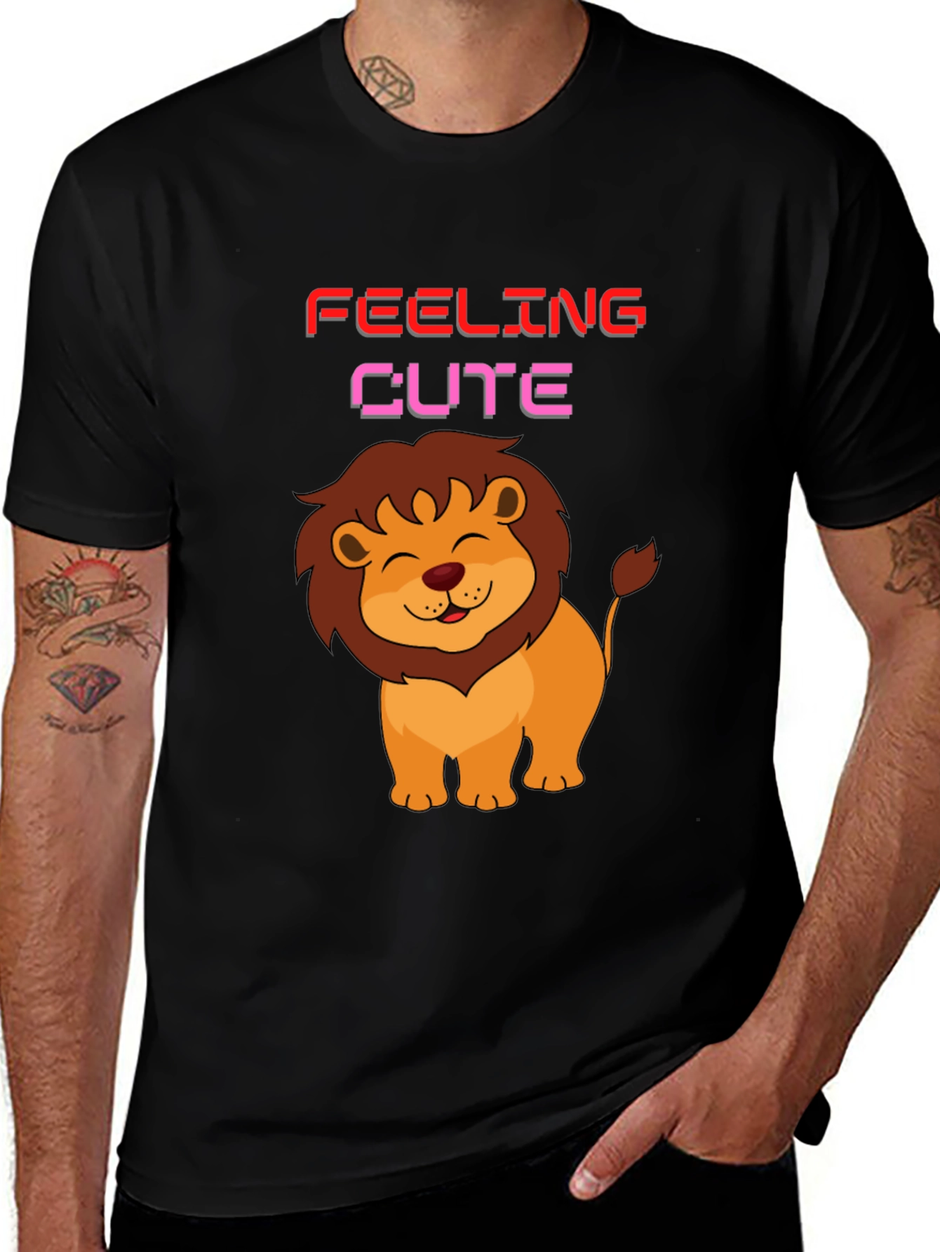 Feeling Cute Lion Graphic T-Shirt