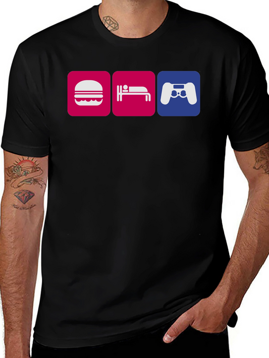 Eat Sleep Game T-Shirt - Gamer Lifestyle Tee