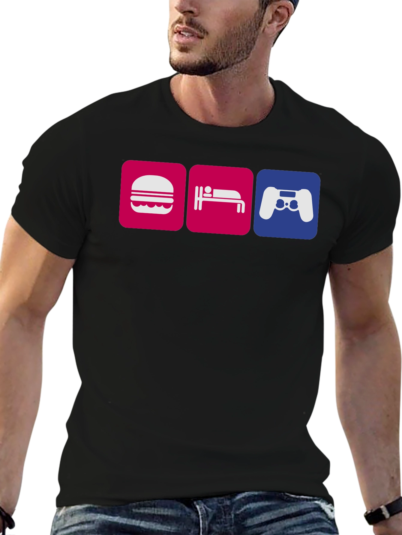 Eat Sleep Game T-Shirt - Gamer Lifestyle Tee