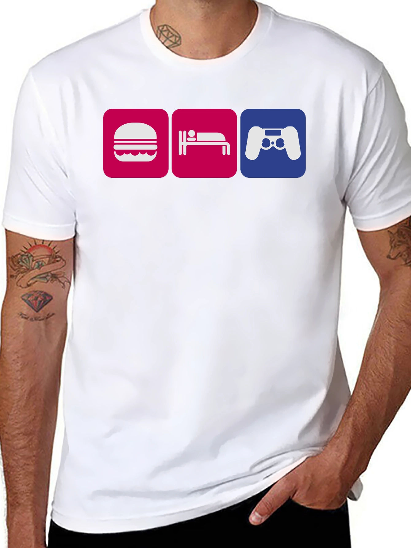 Eat Sleep Game T-Shirt - Gamer Lifestyle Tee