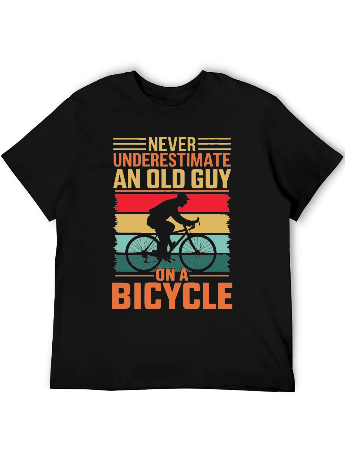Old Guy on a Bicycle Graphic Tee