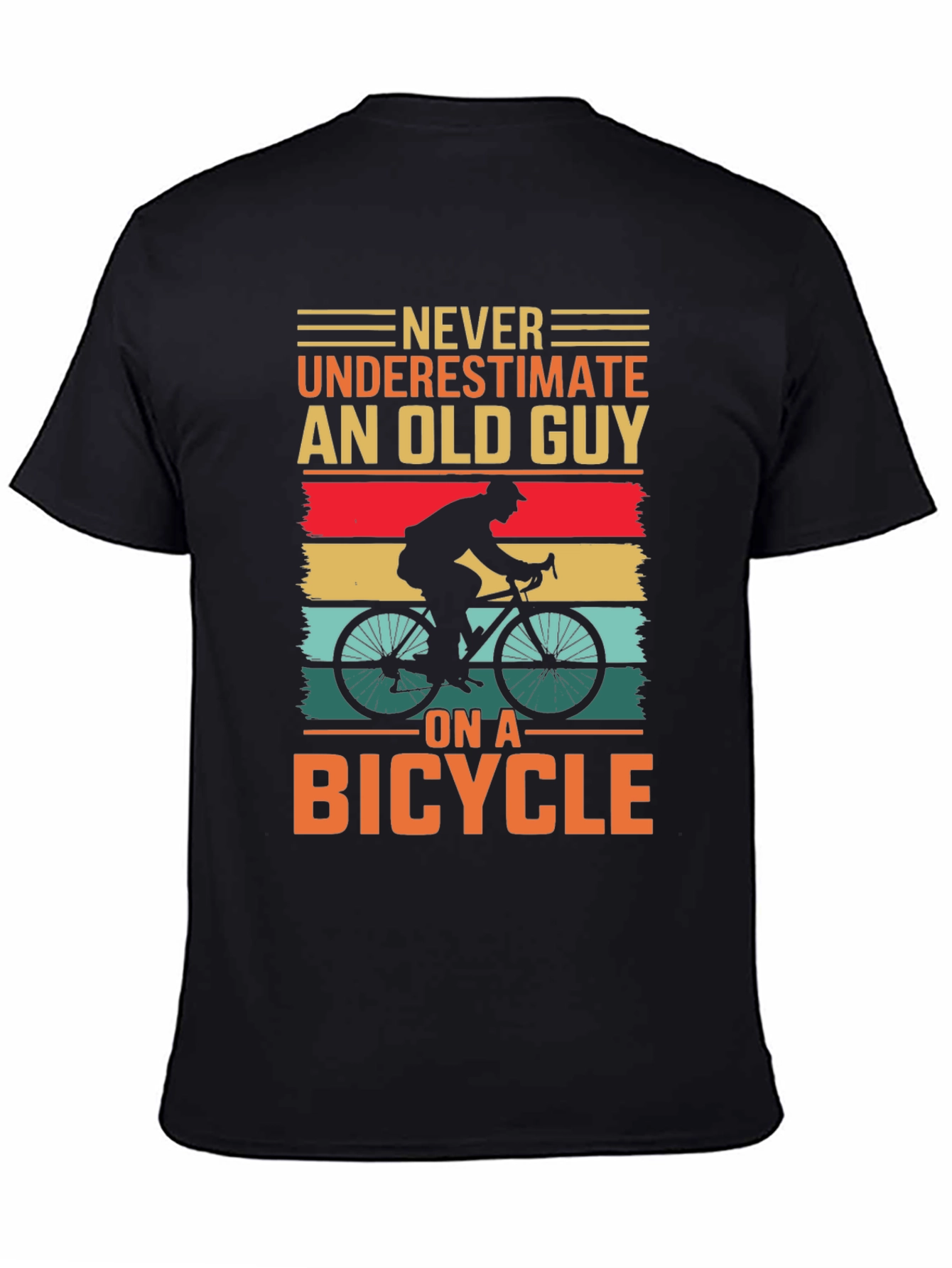 Old Guy on a Bicycle Graphic Tee