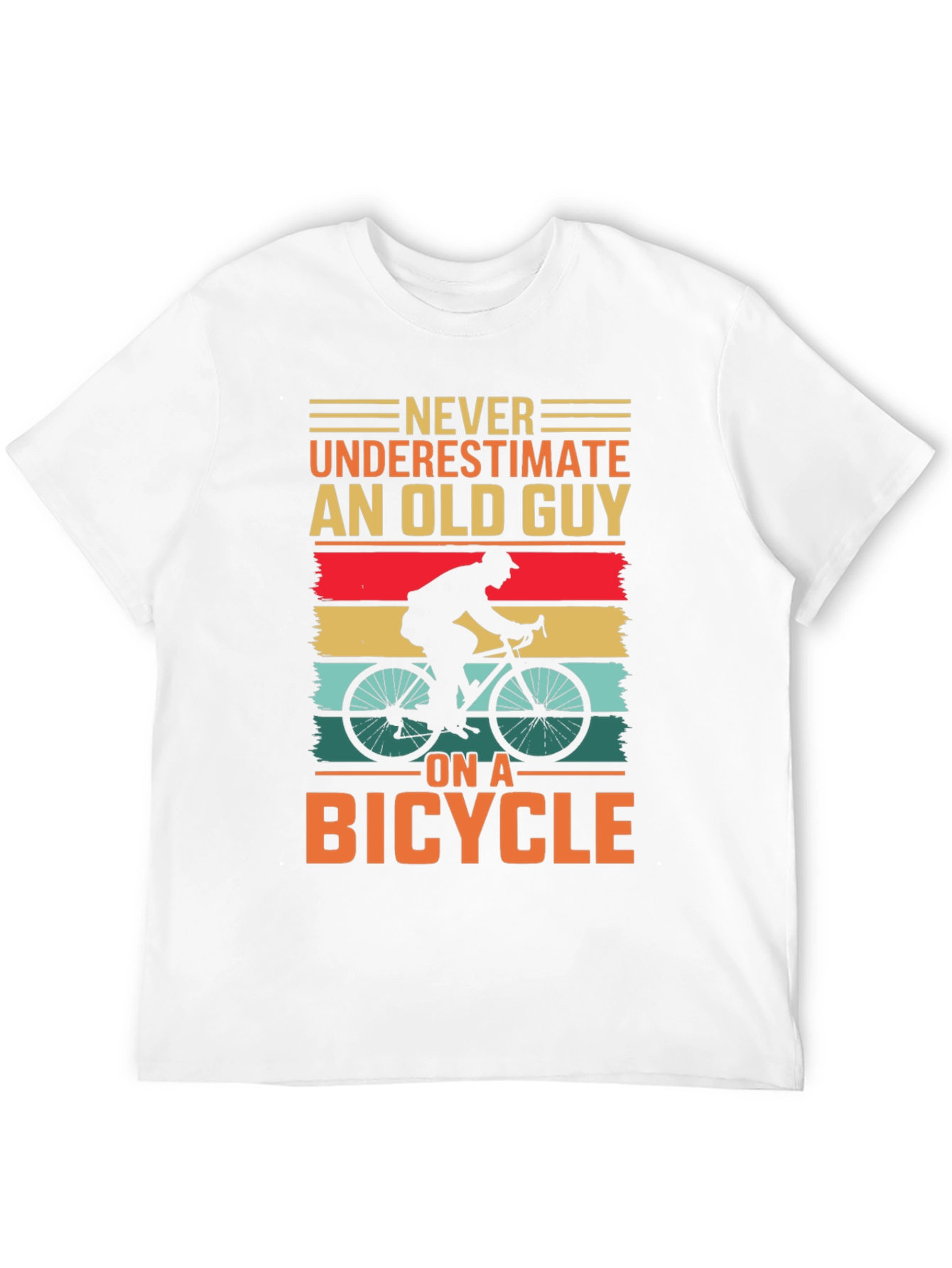 Old Guy on a Bicycle Graphic Tee