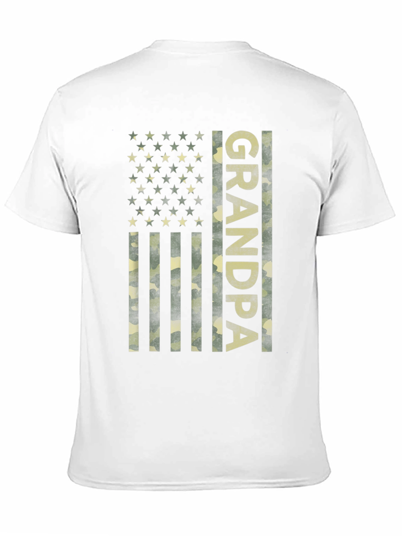 Grandpa Camo American Flag T-Shirt