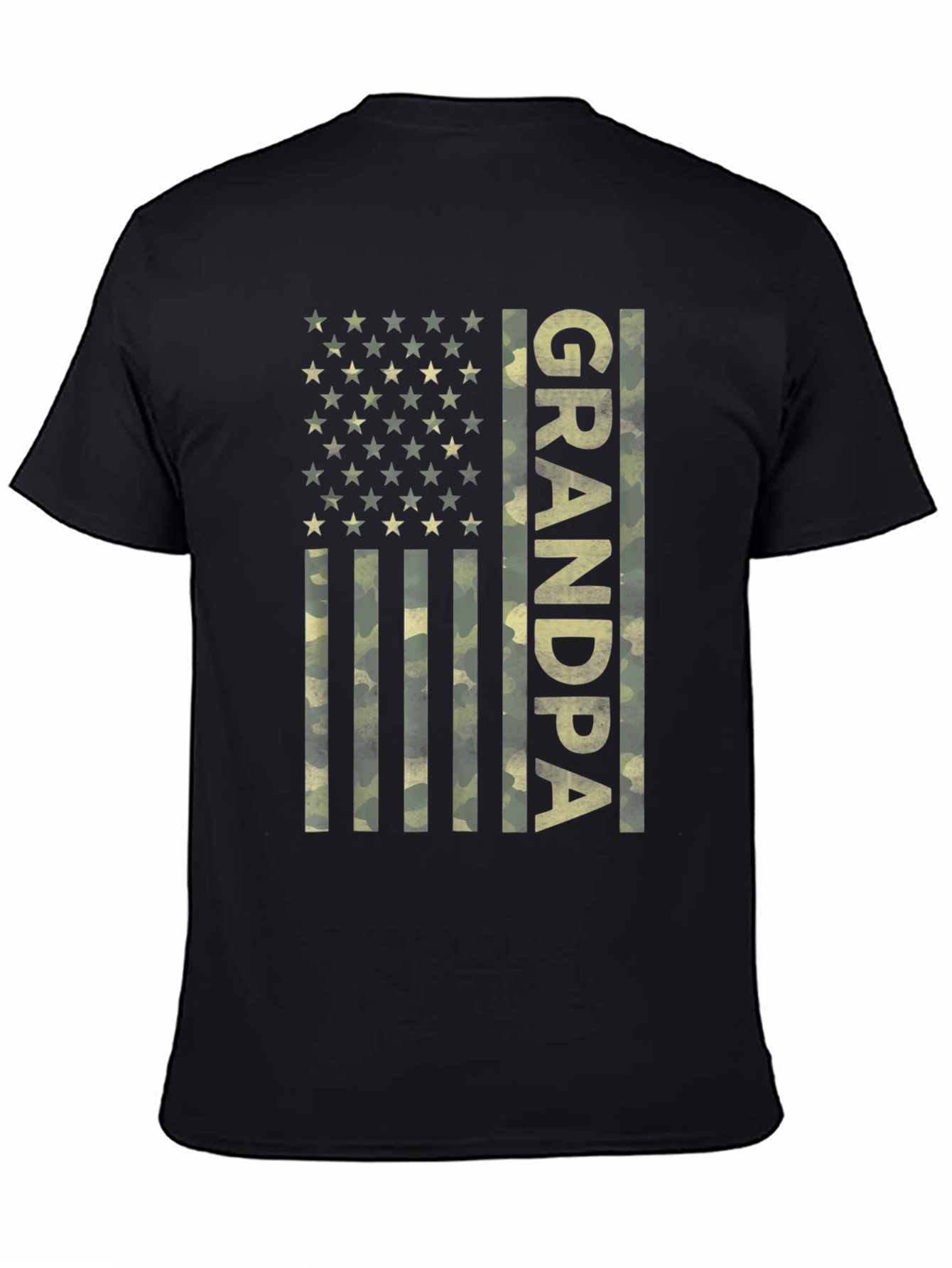 Grandpa Camo American Flag T-Shirt