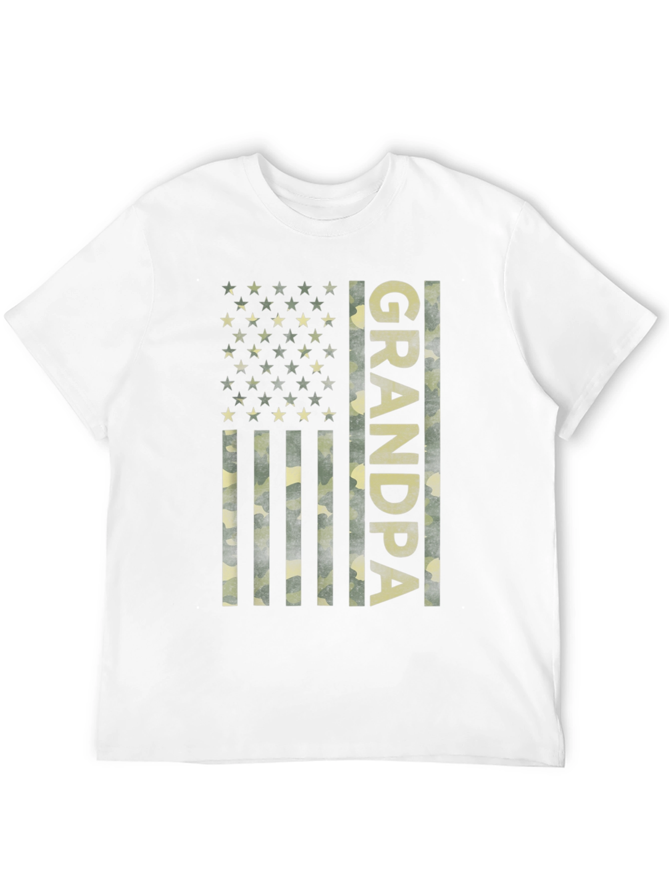 Grandpa Camo American Flag T-Shirt