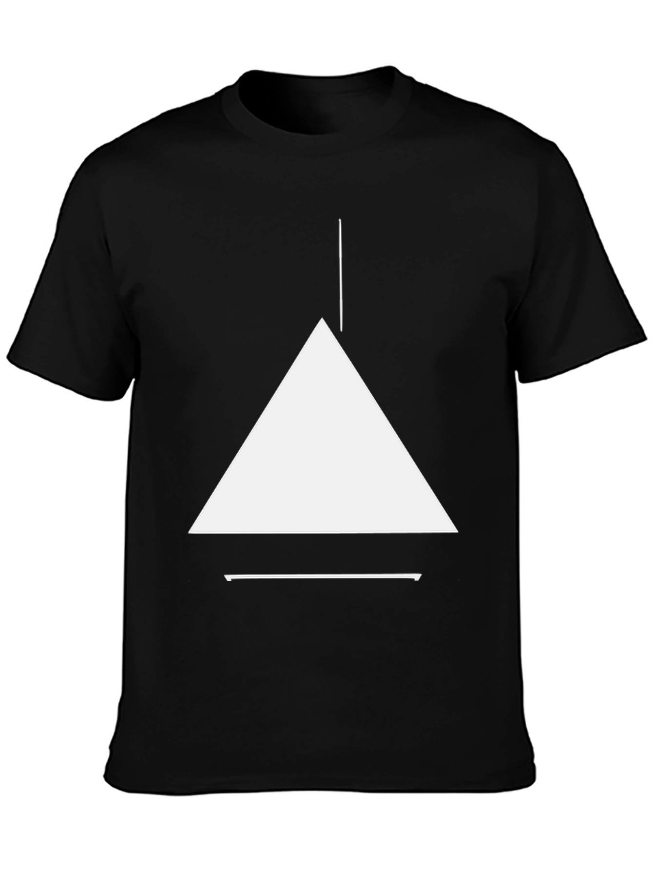 Minimalist Geometric Black T-Shirt