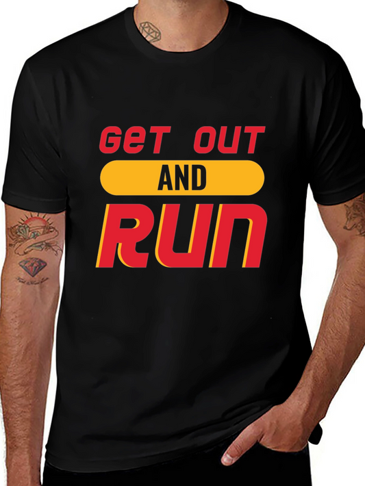 Get Out And Run T-Shirt Black