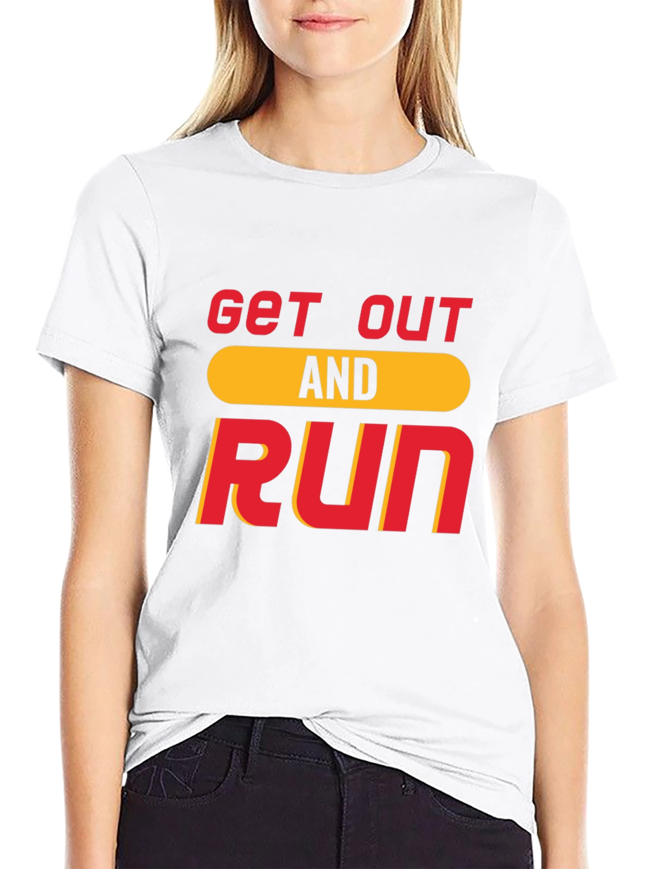 Get Out And Run T-Shirt Black