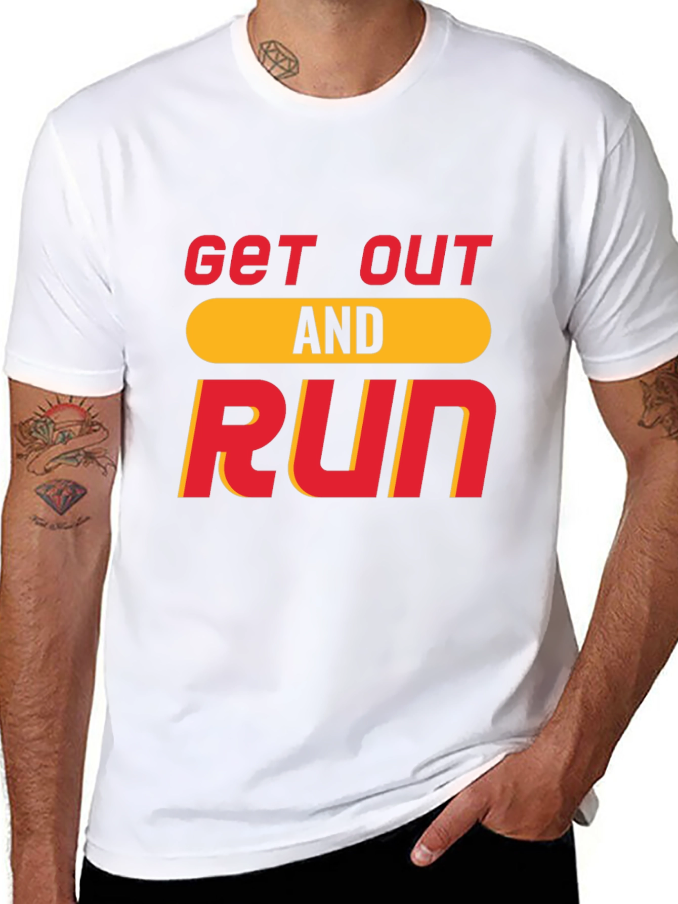 Get Out And Run T-Shirt Black