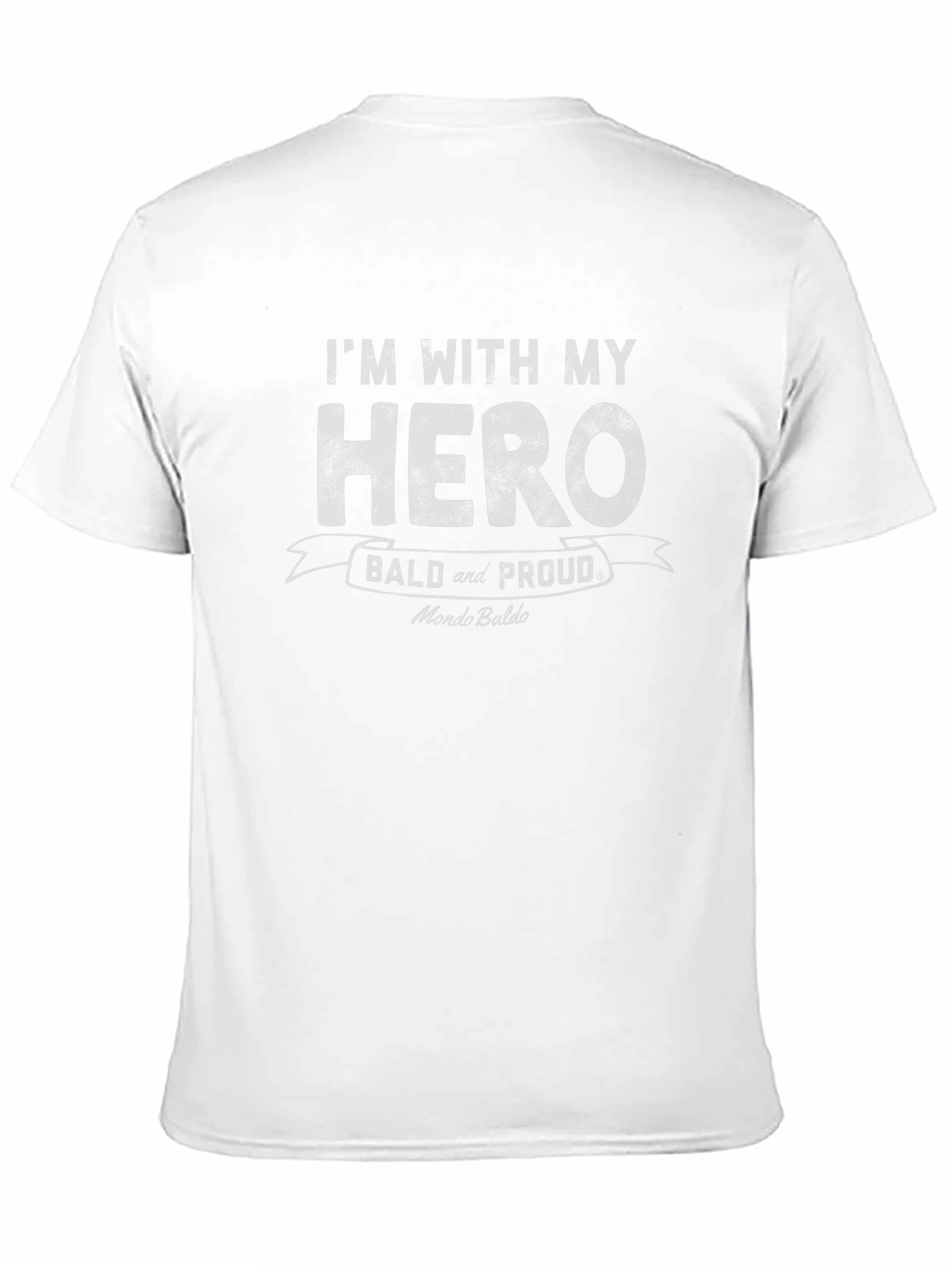 Im With My Hero Bald and Proud Black T-Shirt