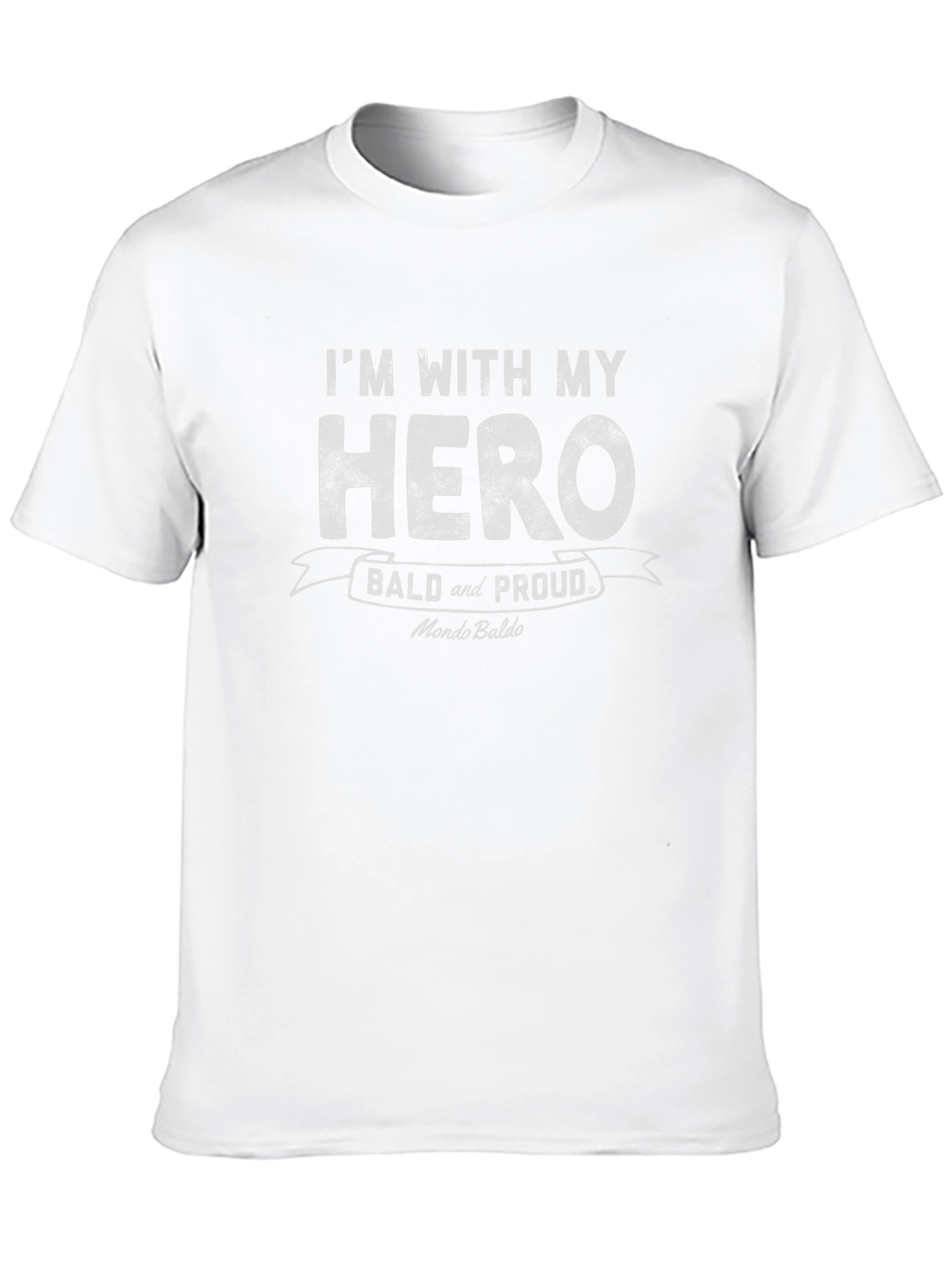 Im With My Hero Bald and Proud Black T-Shirt