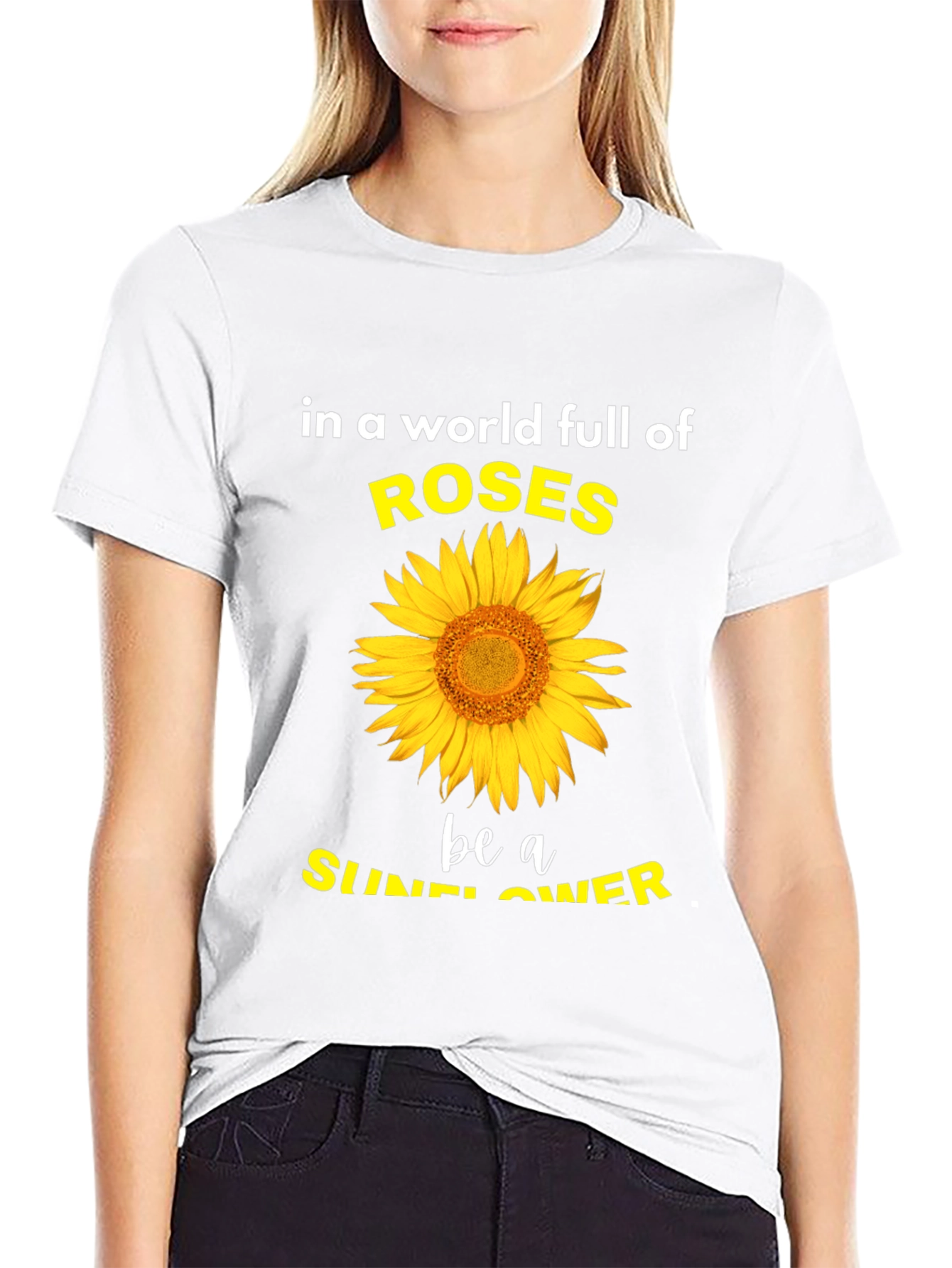 Sunflower Roses Graphic Tee - Inspirational Unisex T-Shirt
