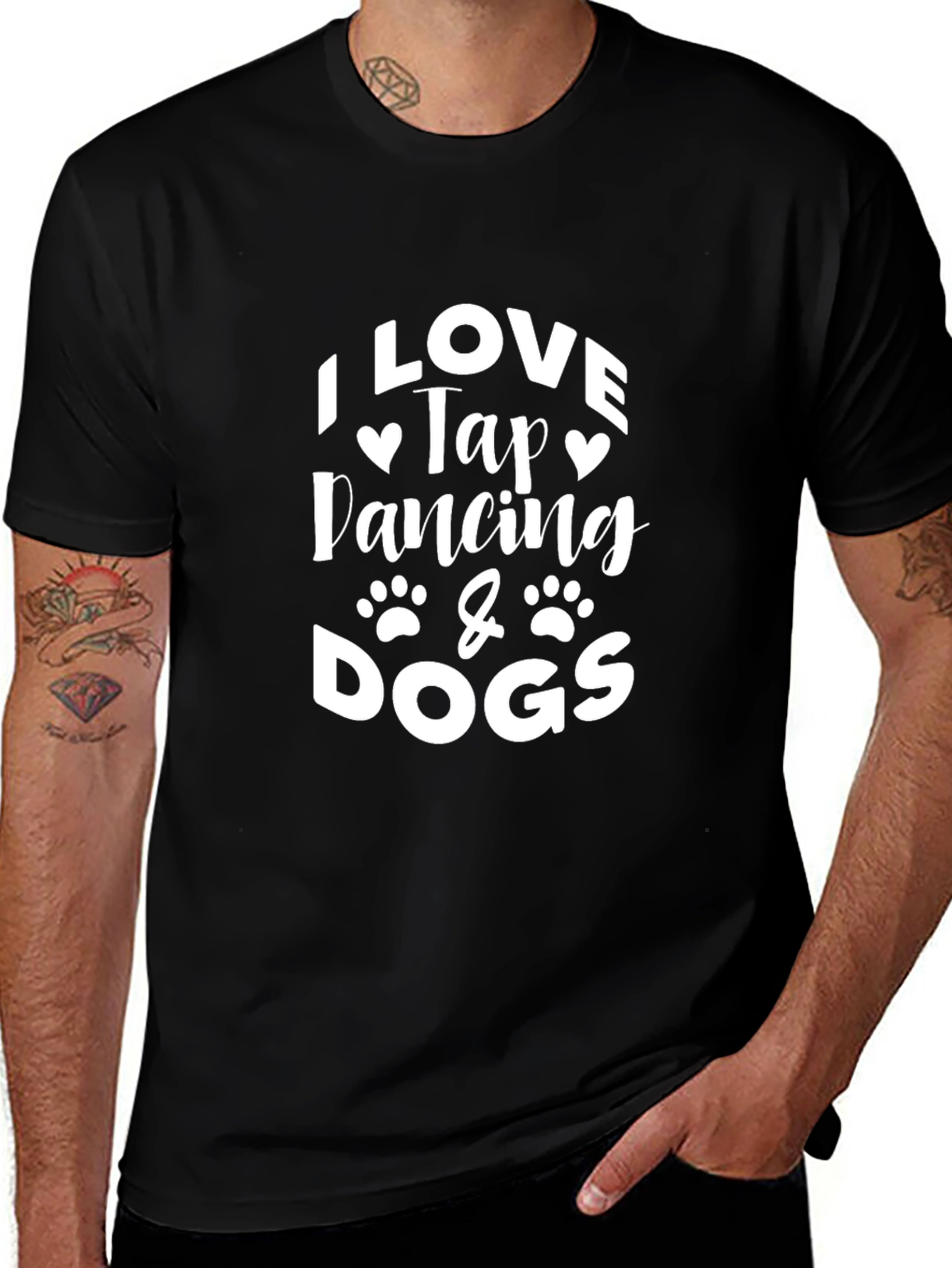 I Love Tap Dancing & Dogs Graphic T-Shirt