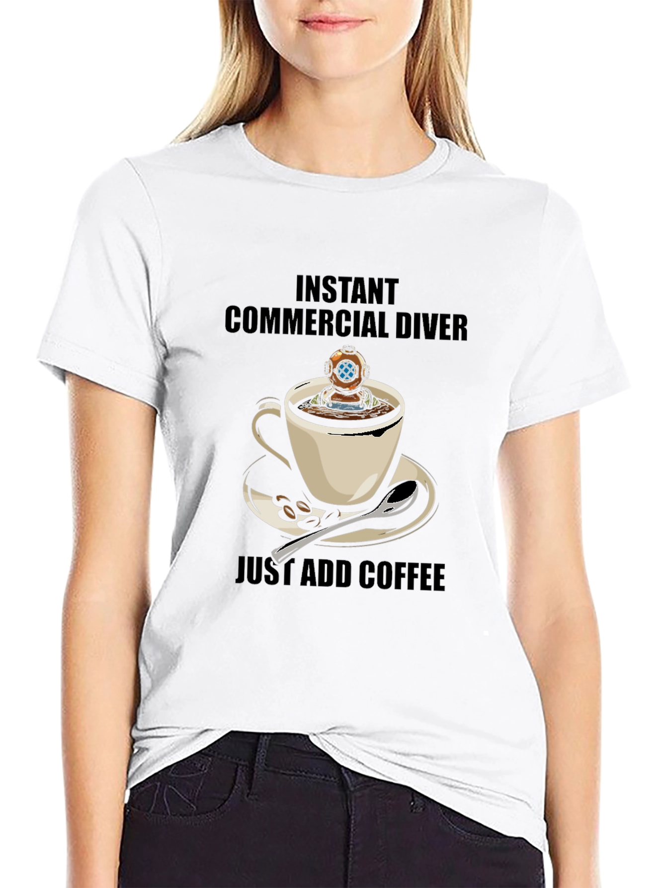 Instant Commercial Diver T-Shirt - Funny Coffee Lover Tee
