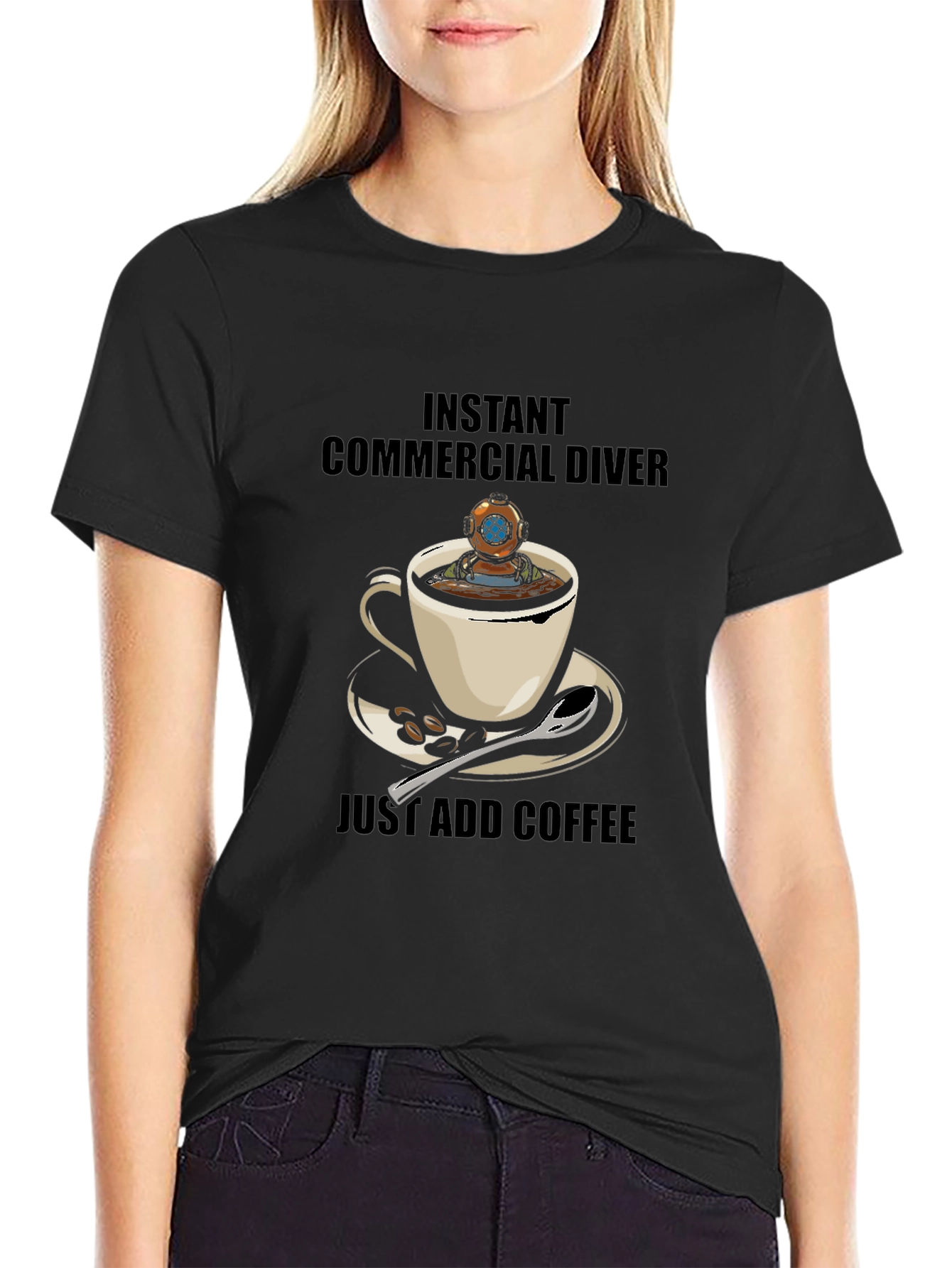 Instant Commercial Diver T-Shirt - Funny Coffee Lover Tee