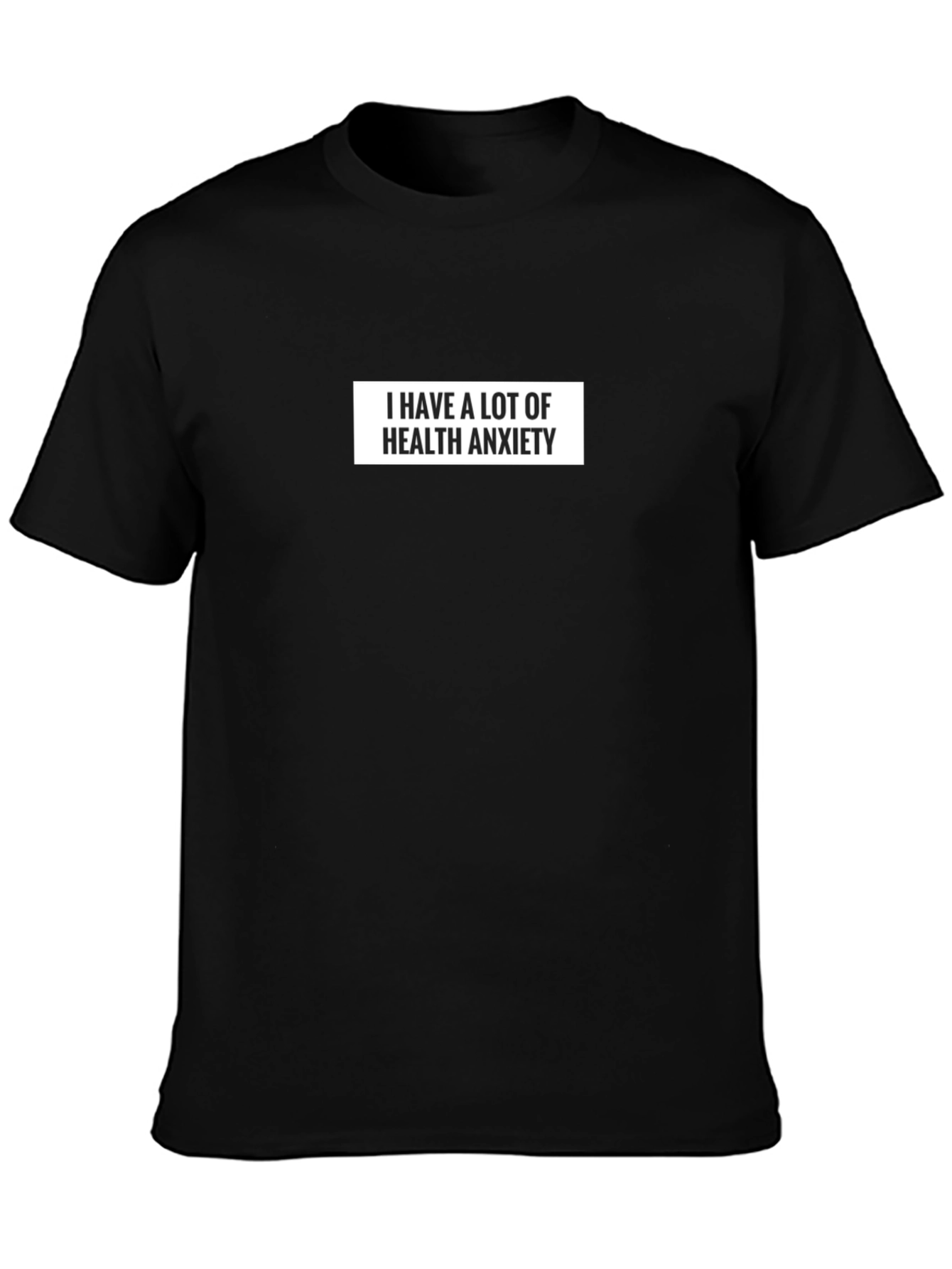 Health Anxiety Graphic T-Shirt - Black Cotton Tee
