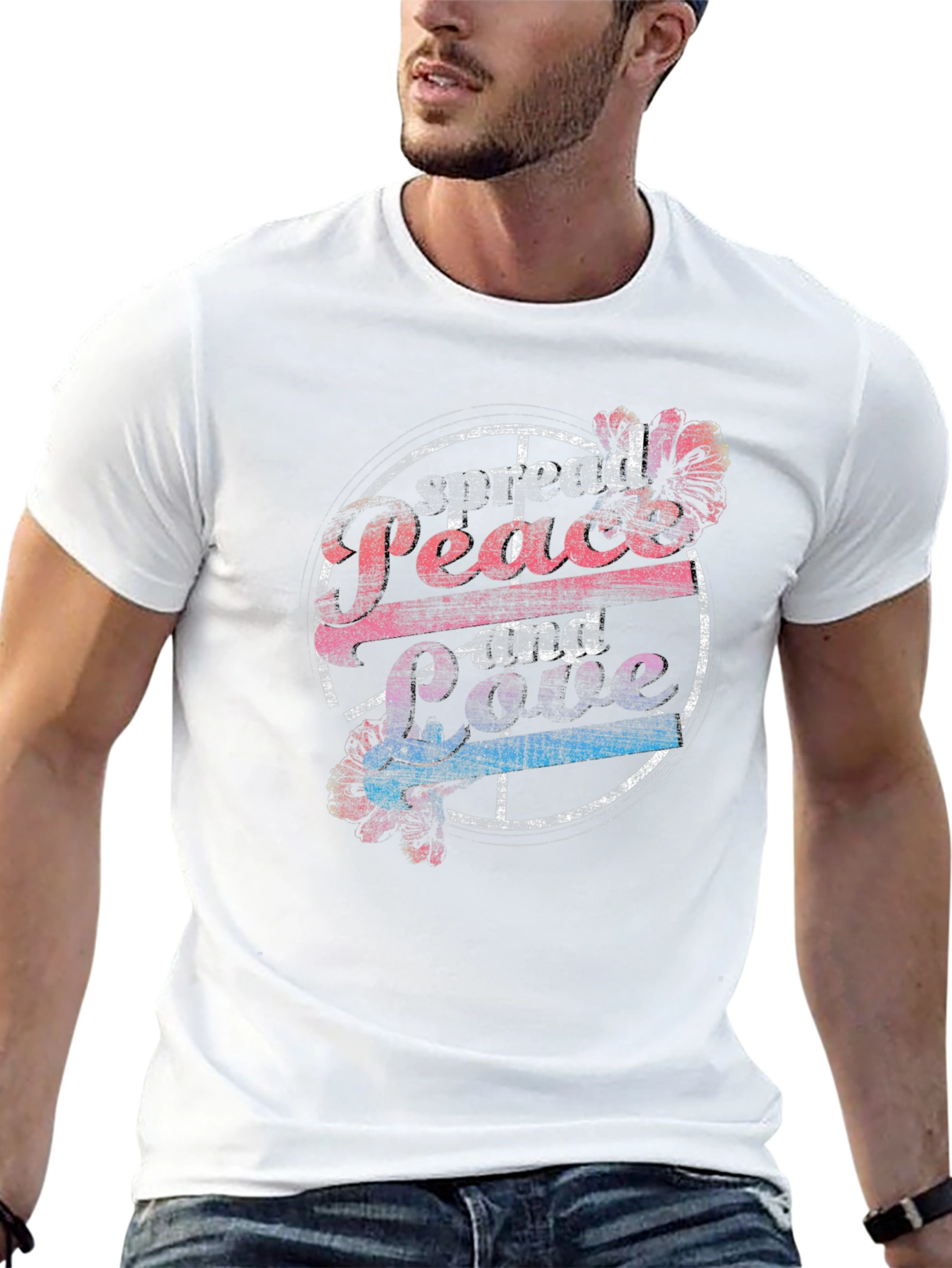 Peace and Love Graphic T-Shirt