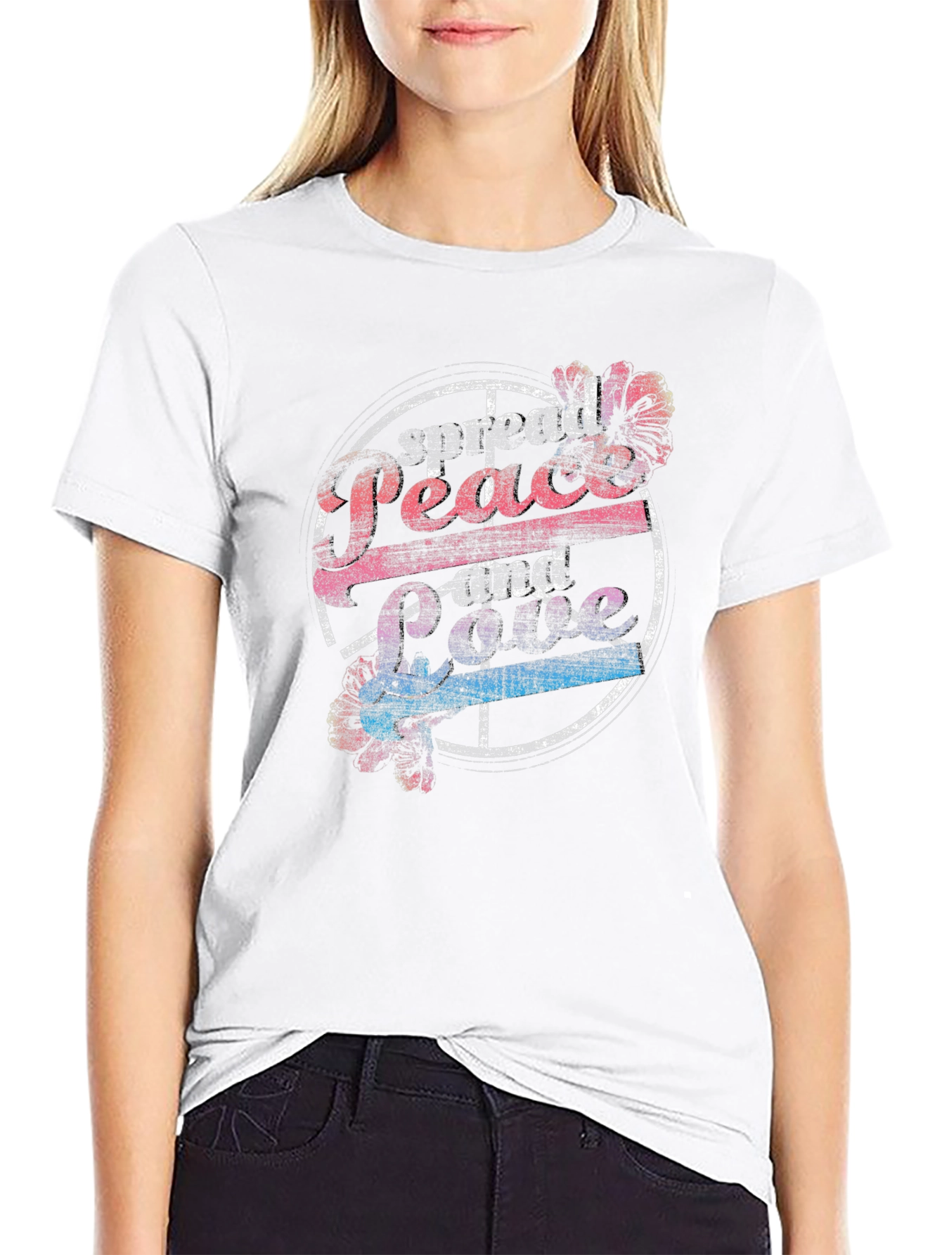 Peace and Love Graphic T-Shirt