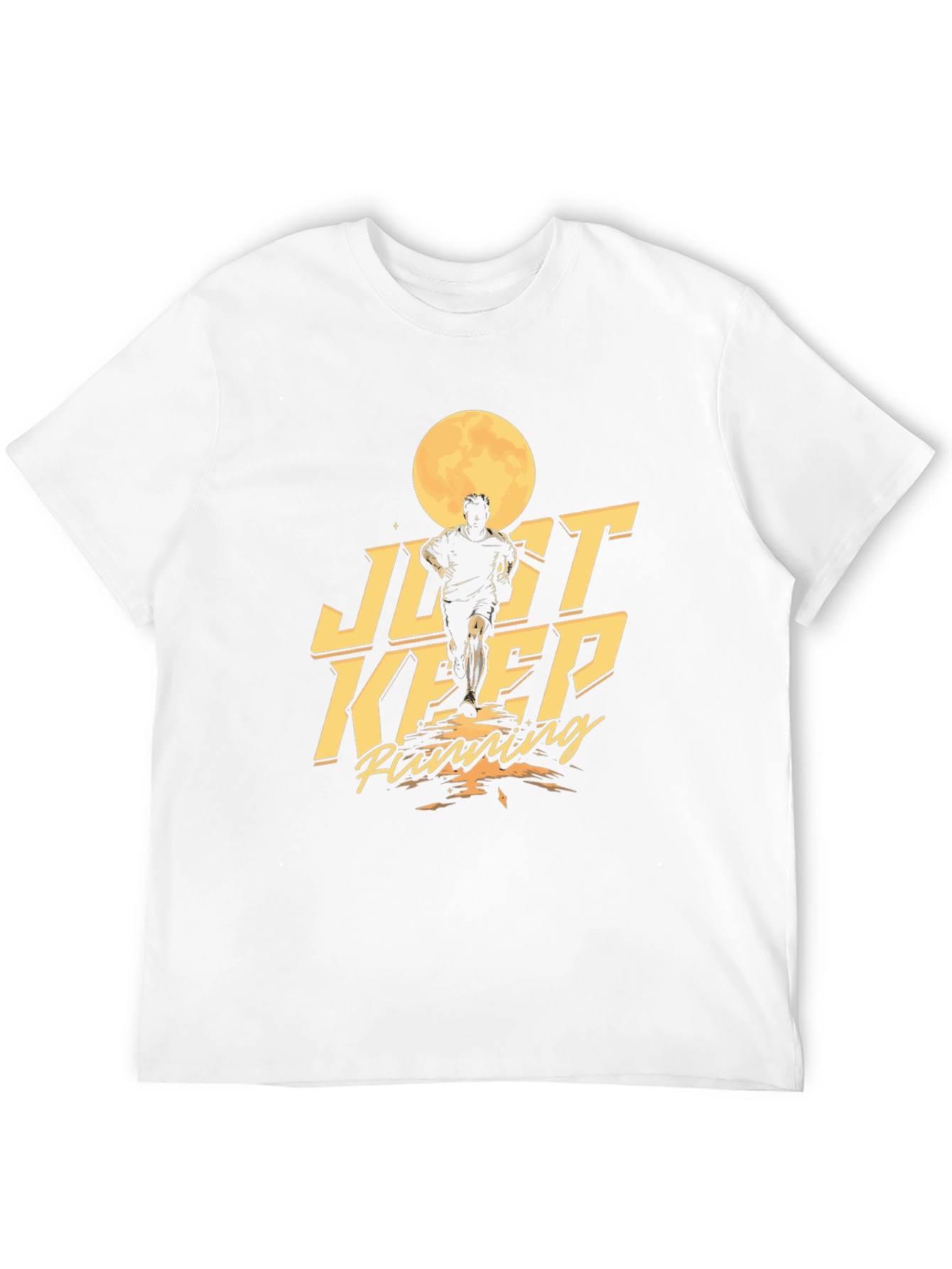 Just Keep Running Graphic Tee - Mens Black T-Shirt