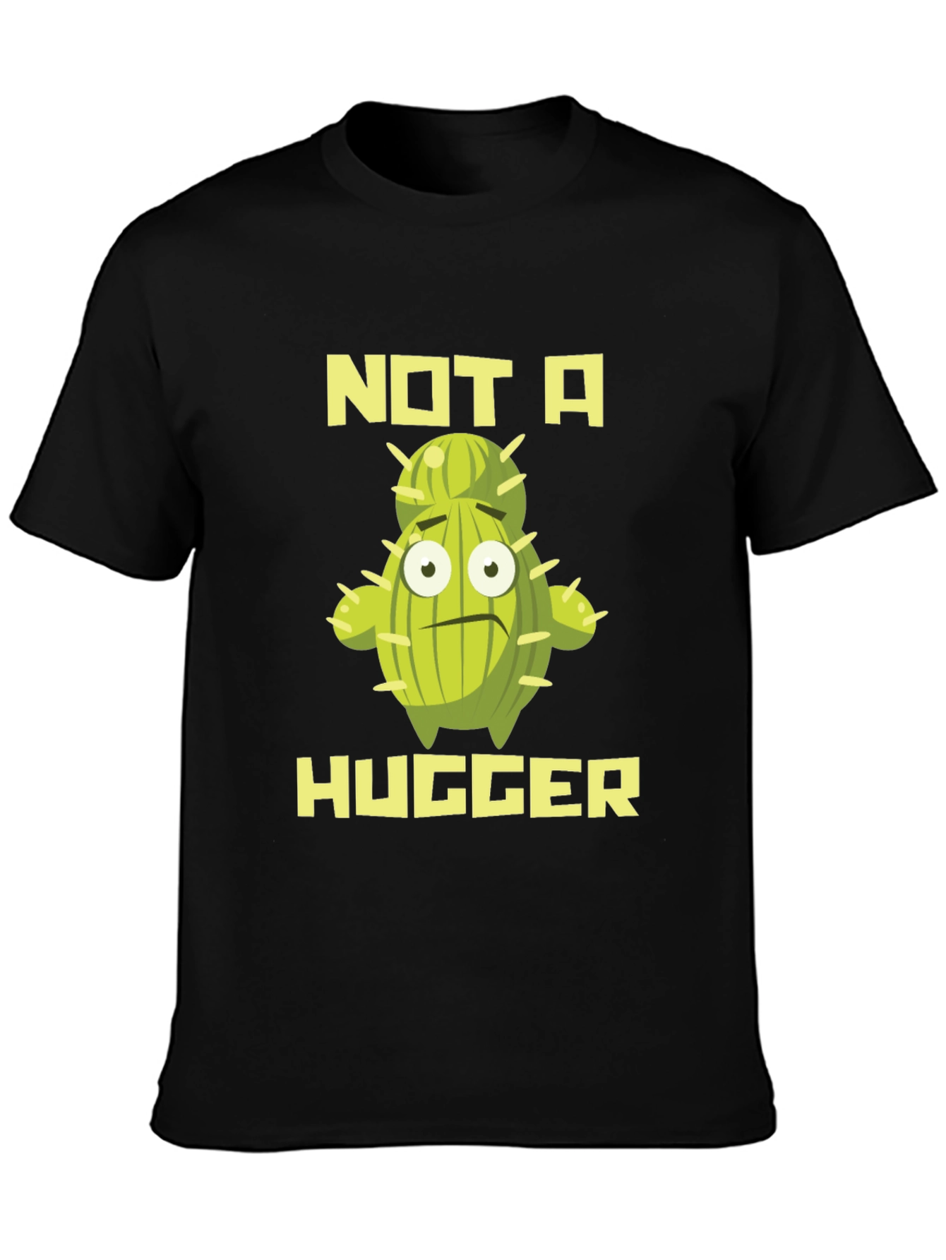Not A Hugger Cactus Graphic T-Shirt