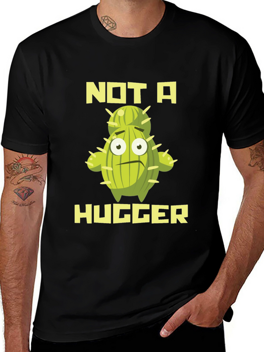 Not A Hugger Cactus Graphic T-Shirt
