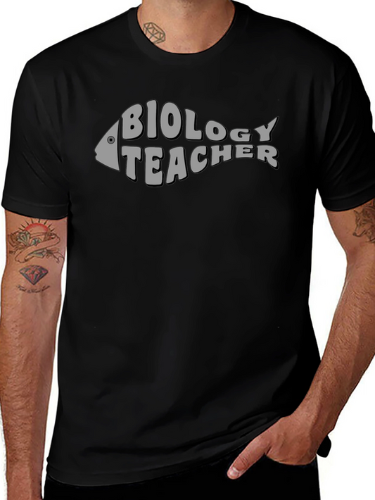Biology Teacher Fishbone Graphic T-Shirt