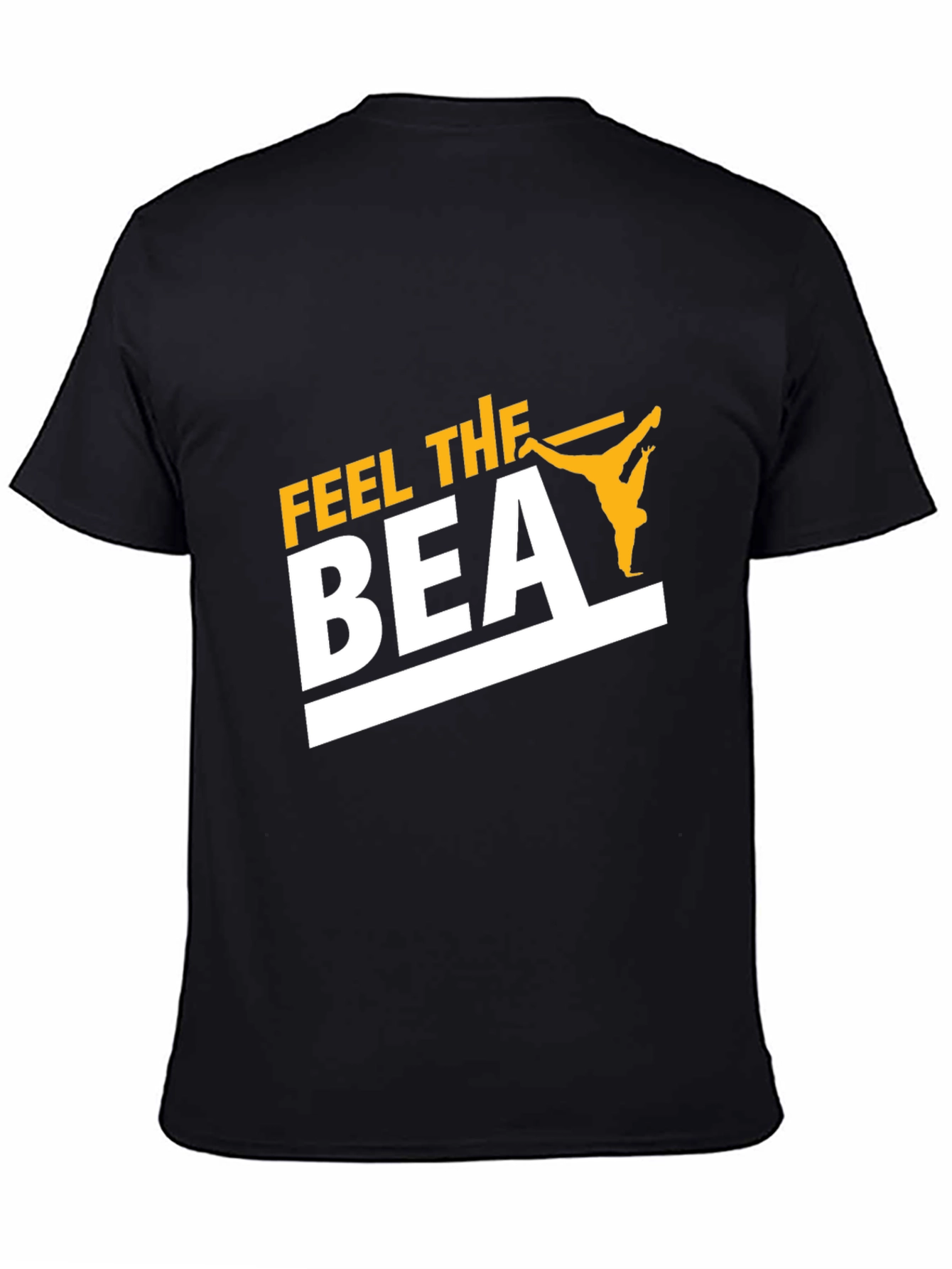 Feel the Beat Black T-Shirt - Street Dance Design