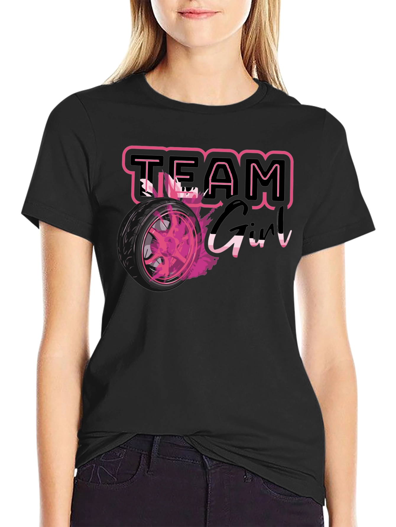 Team Girl Race Car T-Shirt