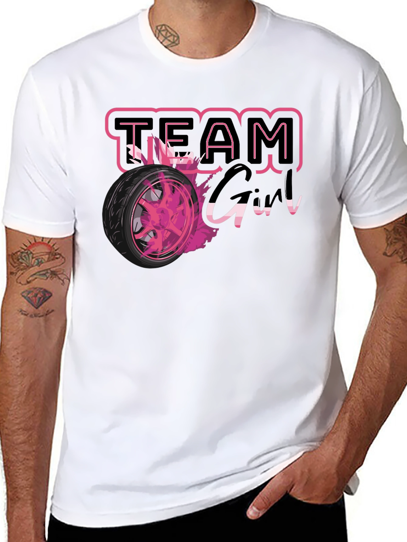 Team Girl Race Car T-Shirt